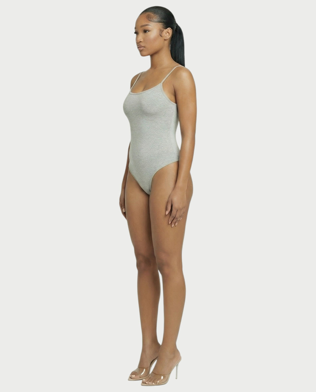 Scoop Neck Thong Bodysuit