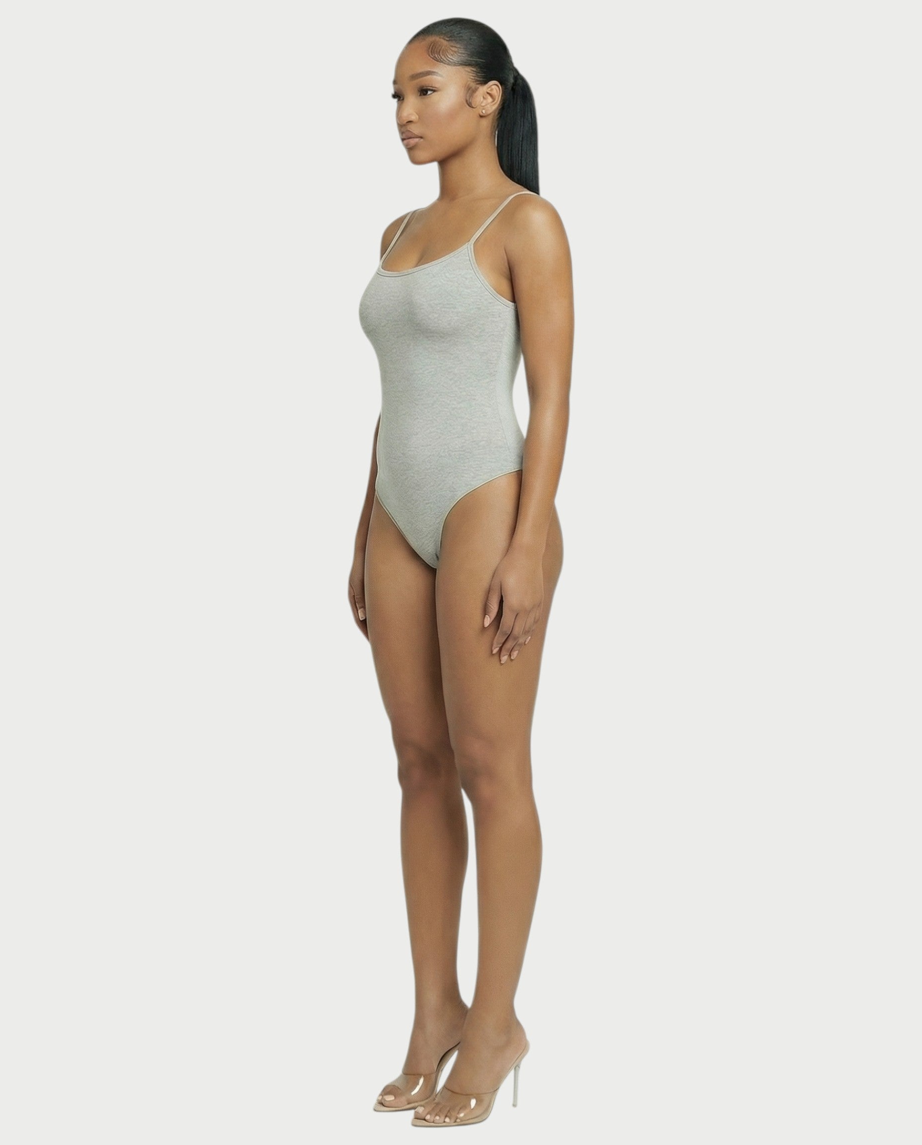 Scoop Neck Thong Bodysuit