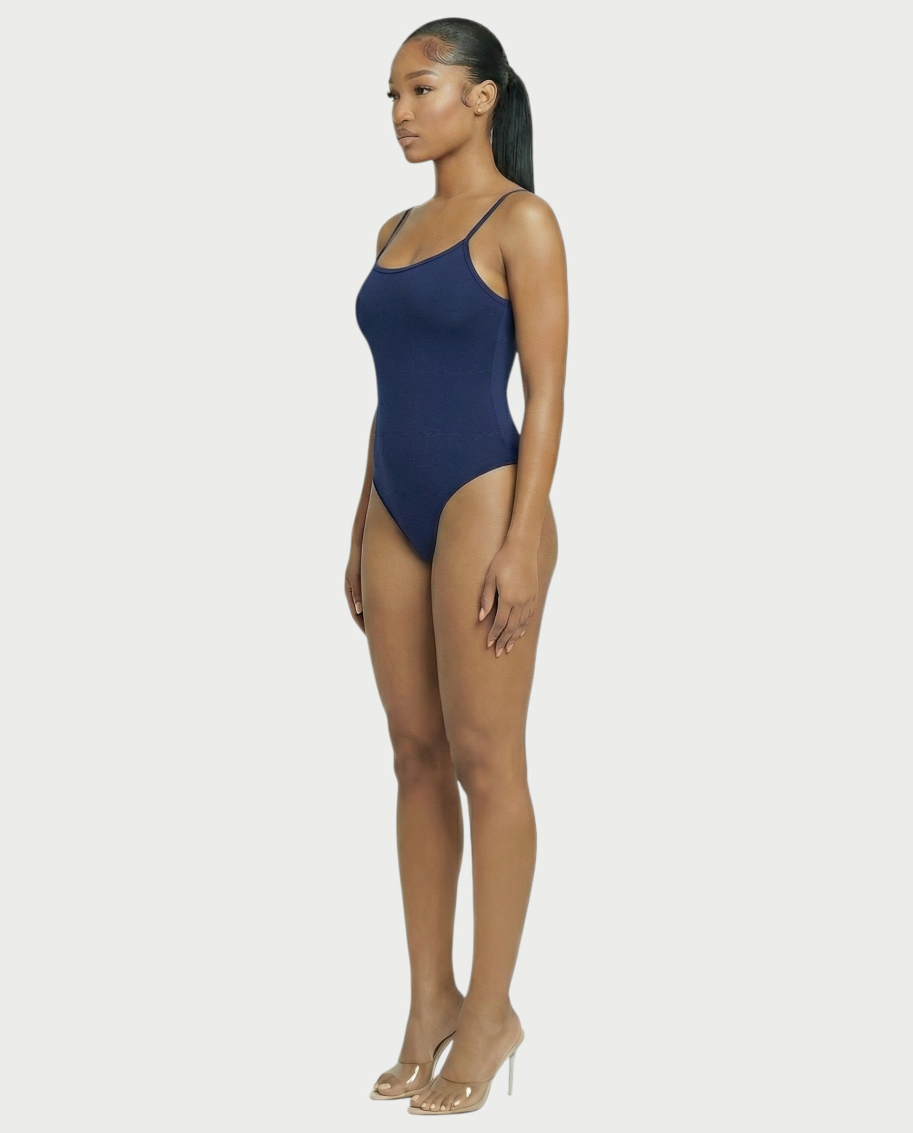 Scoop Neck Thong Bodysuit