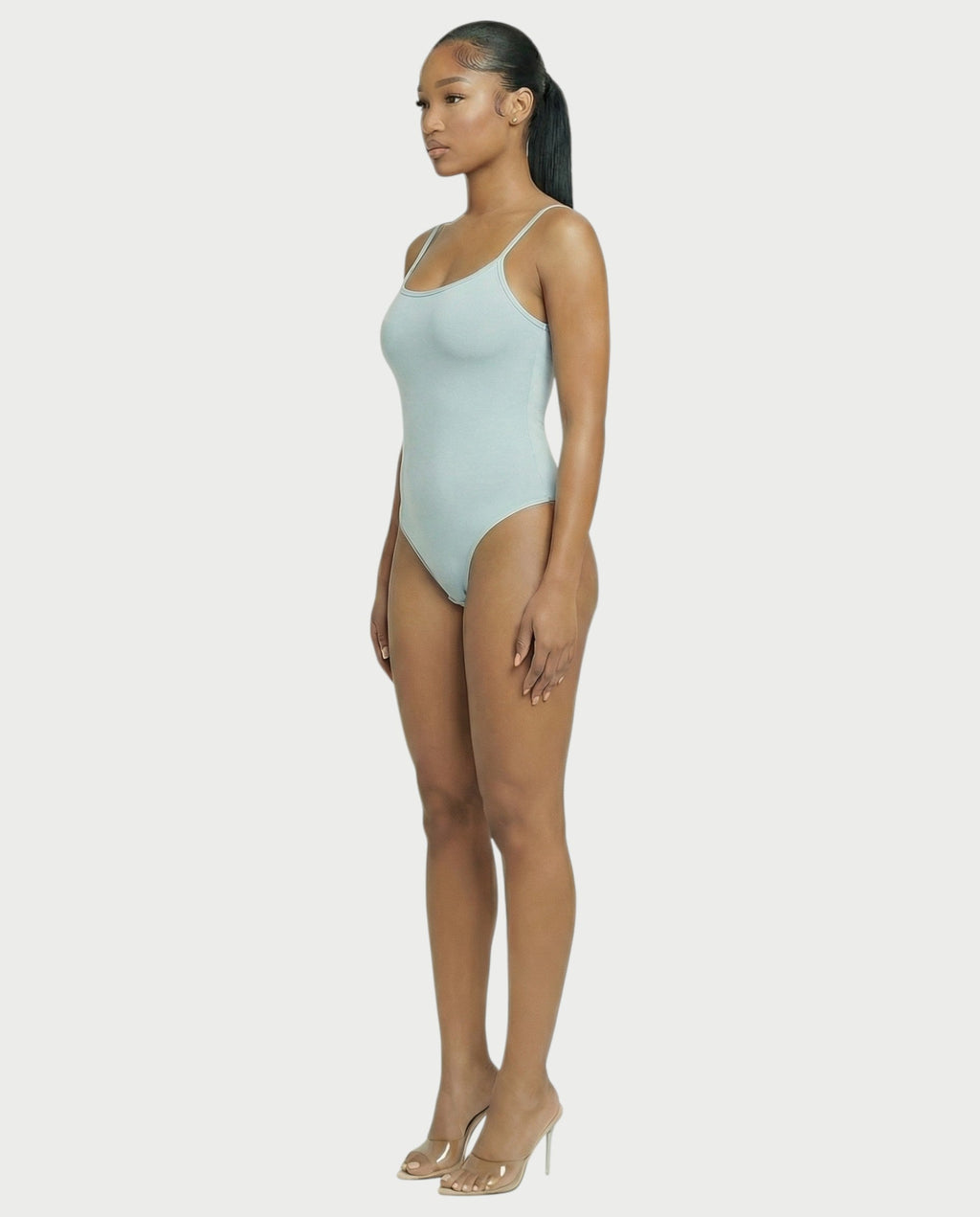 Scoop Neck Thong Bodysuit