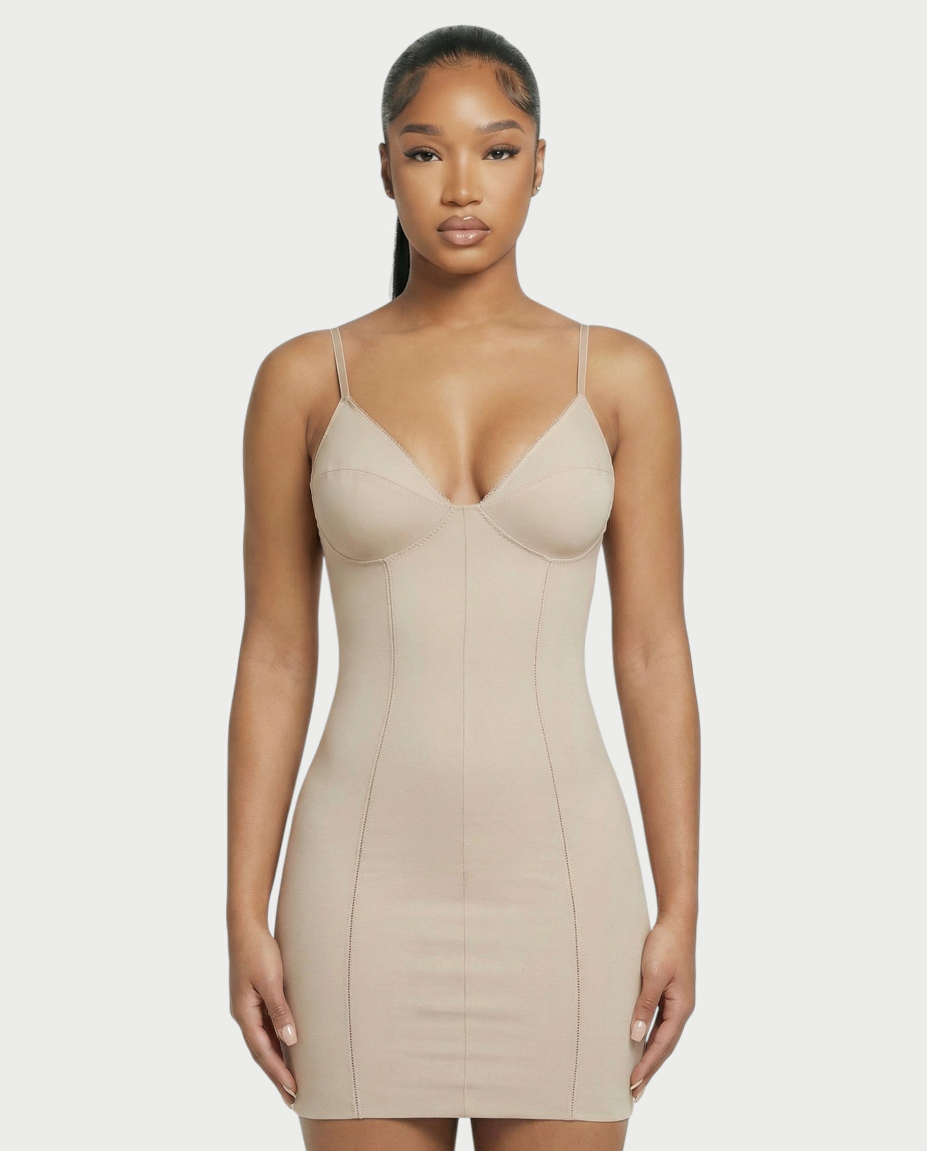 Seamed Bodycon Mini Dress