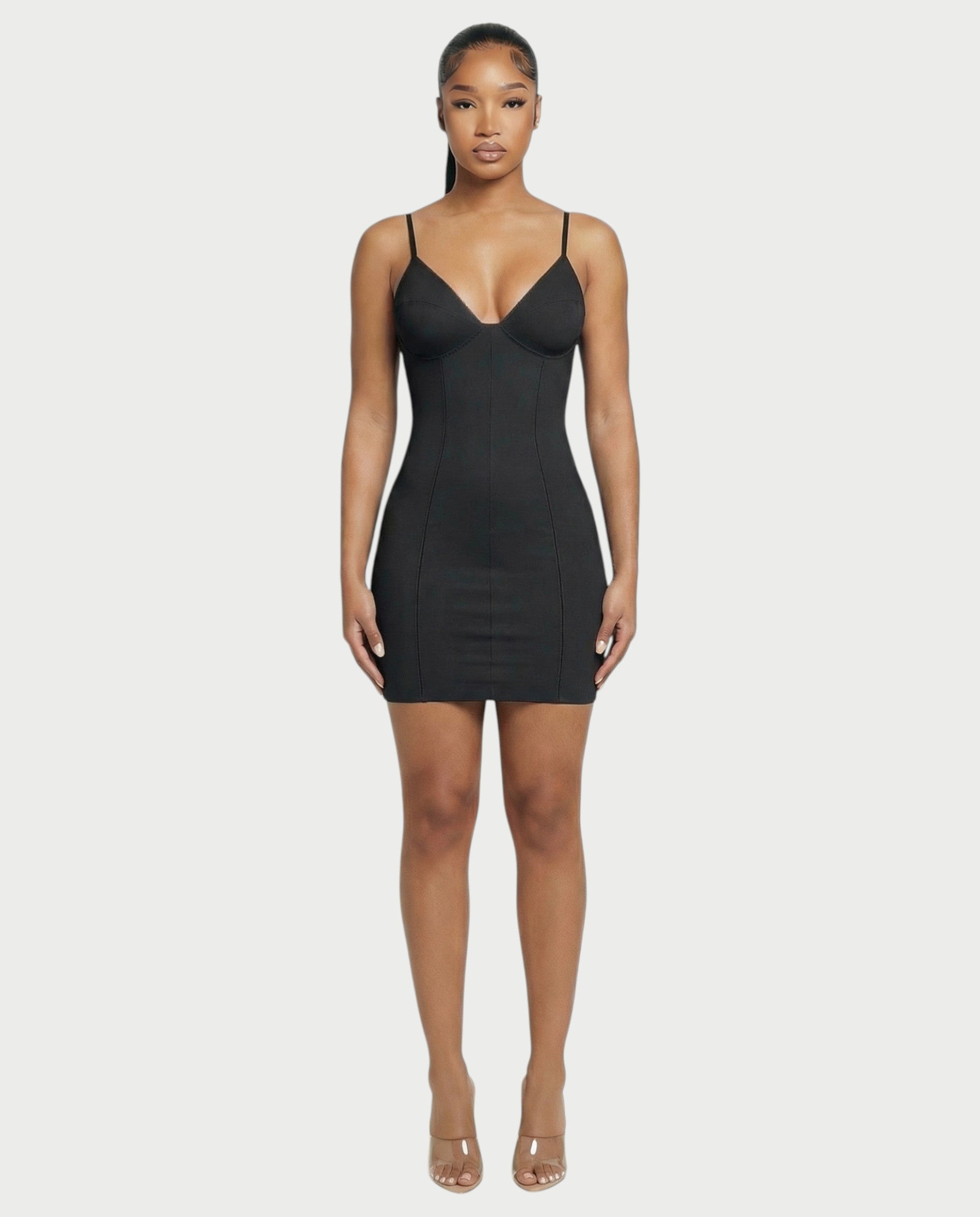 Seamed Bodycon Mini Dress