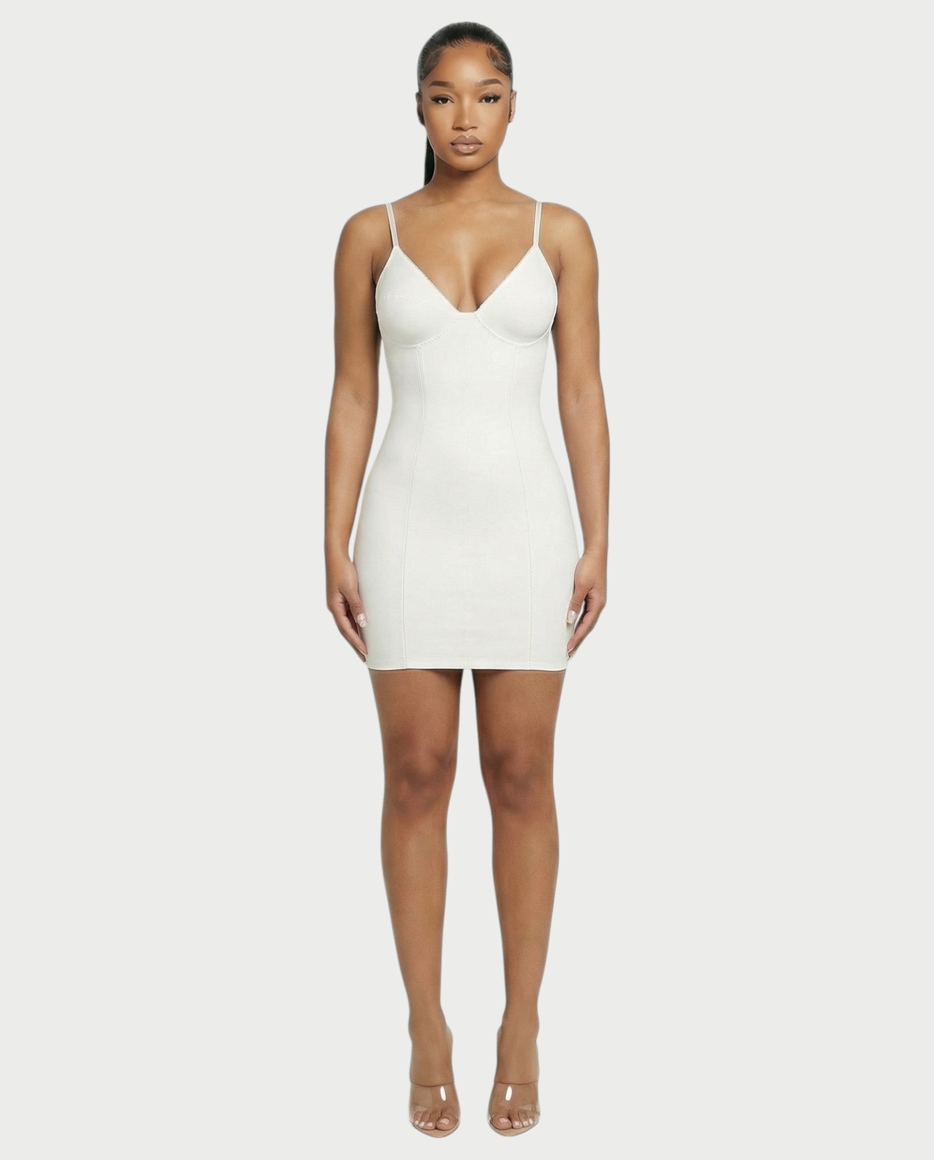 Seamed Bodycon Mini Dress