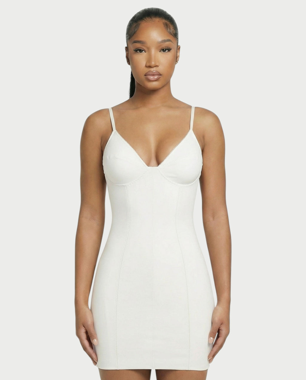 Seamed Bodycon Mini Dress