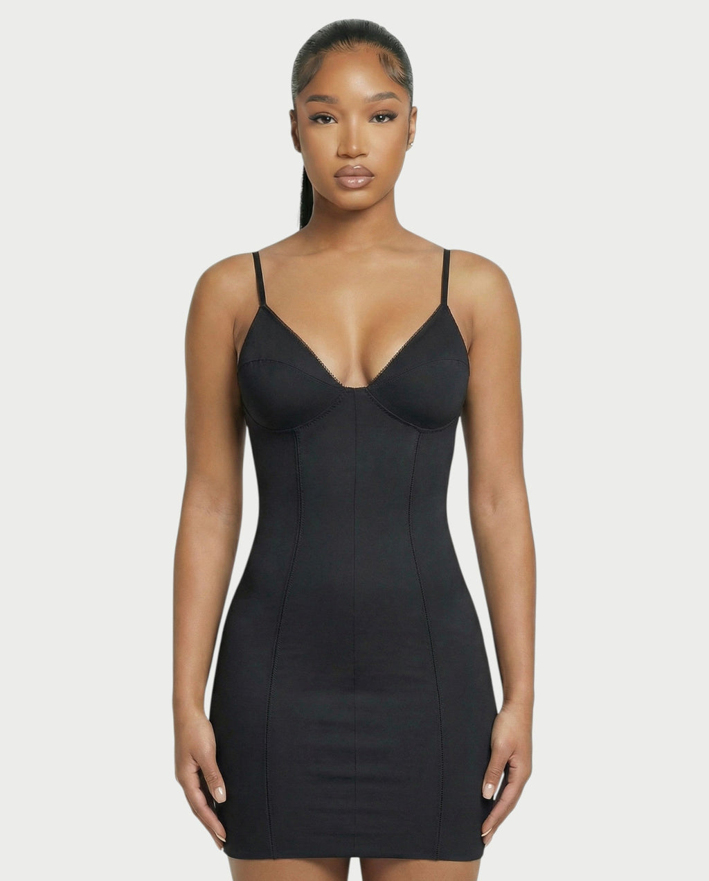 Seamed Bodycon Mini Dress