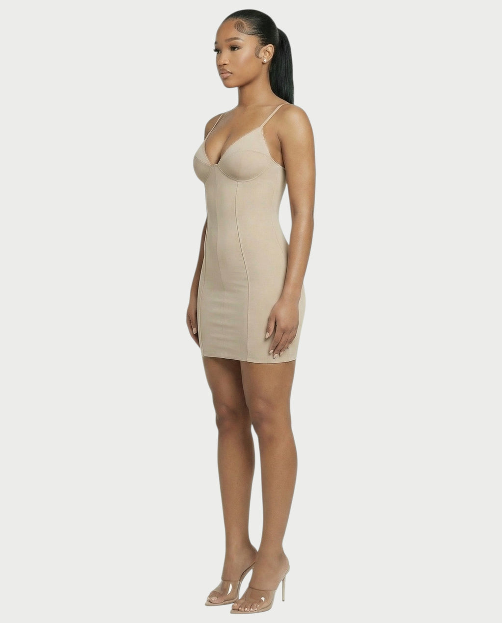Seamed Bodycon Mini Dress