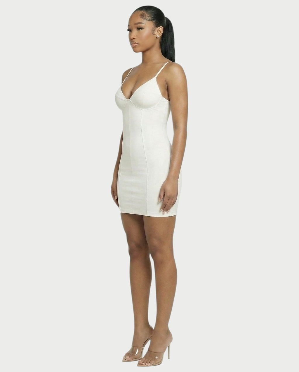 Seamed Bodycon Mini Dress