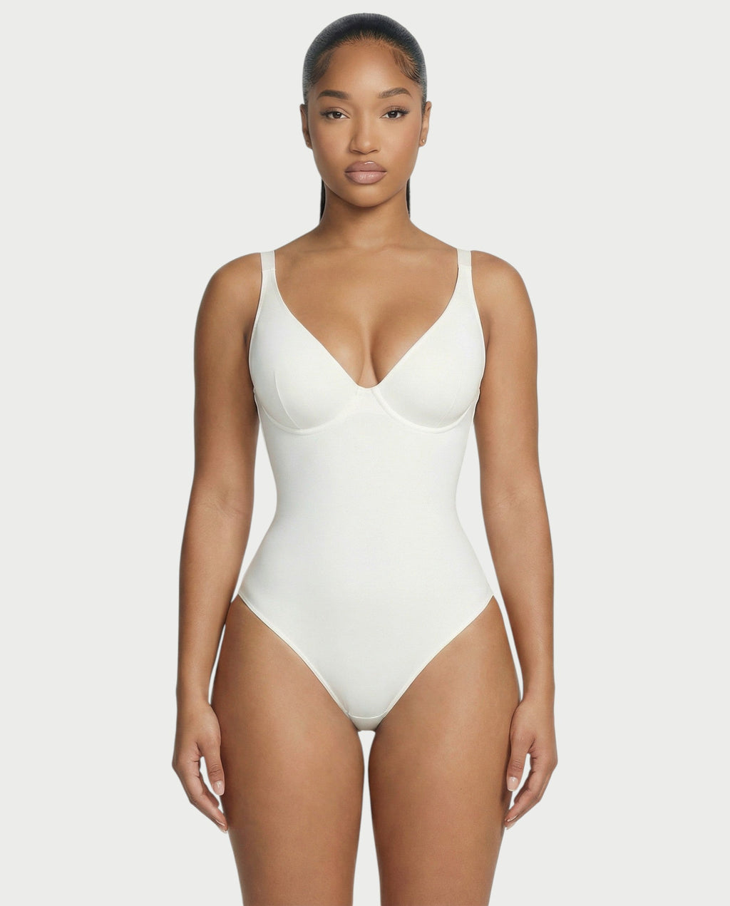 Deep-V Neck Shapewear Bodysuit