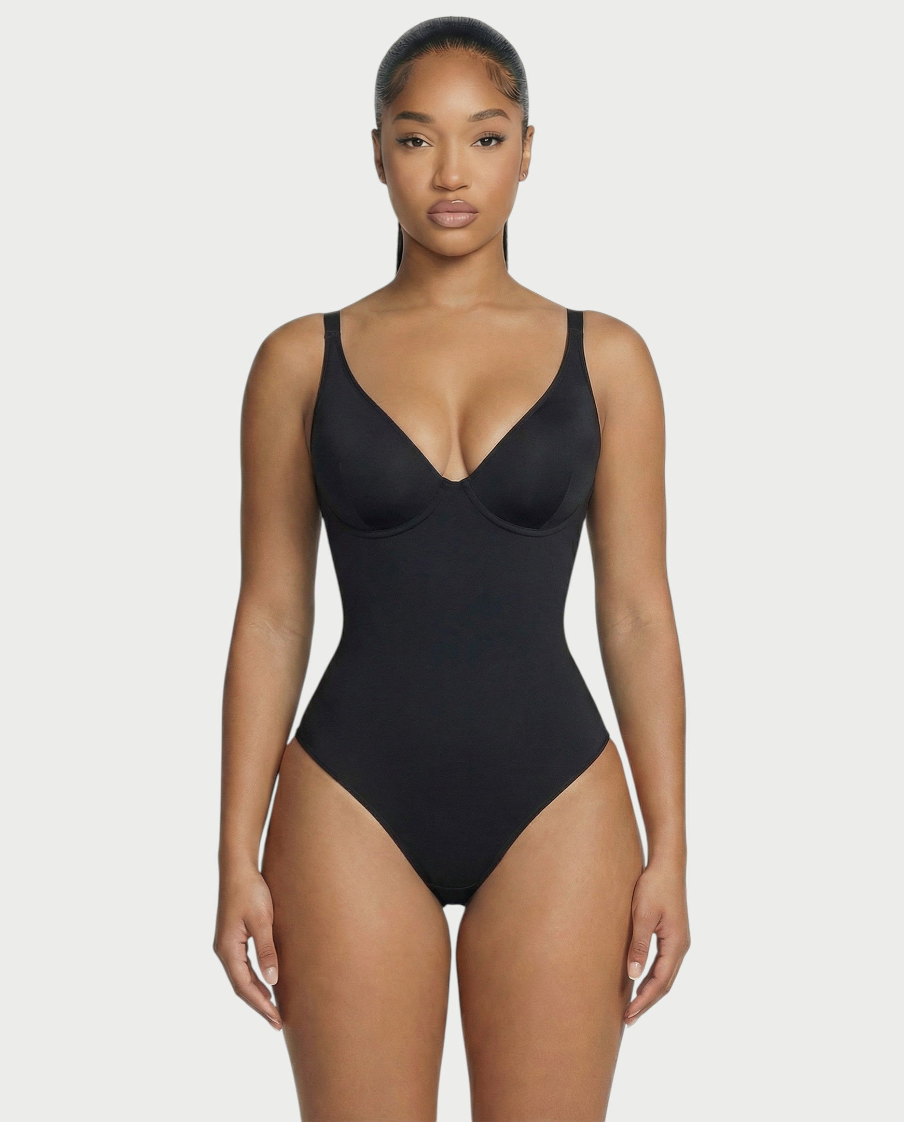 Deep-V Neck Shapewear Bodysuit