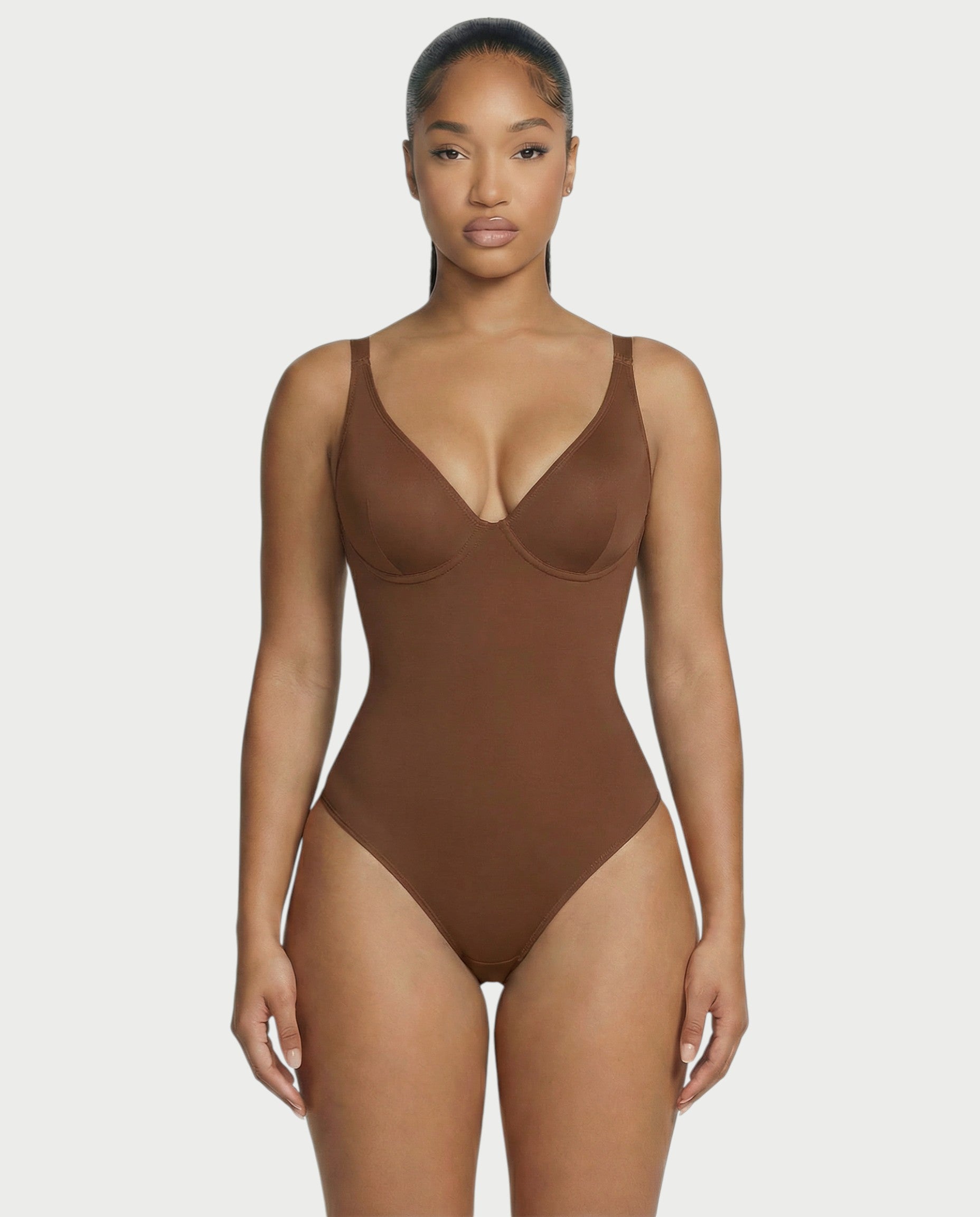 Deep-V Neck Shapewear Bodysuit