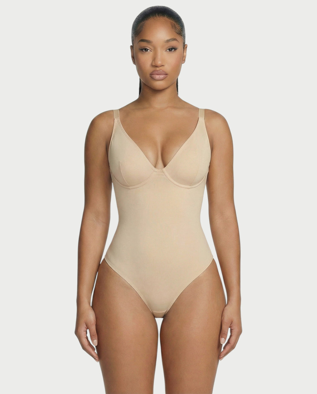 Deep-V Neck Shapewear Bodysuit