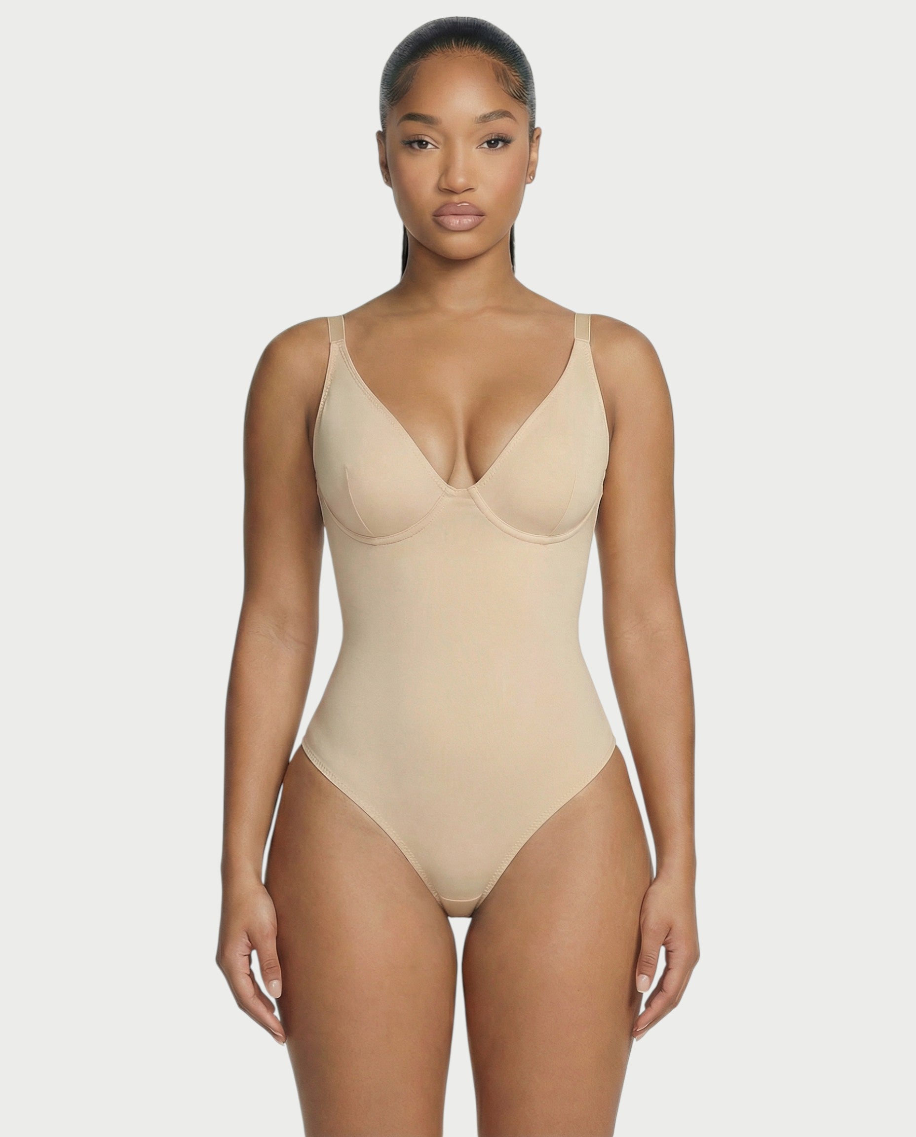 Deep-V Neck Shapewear Bodysuit