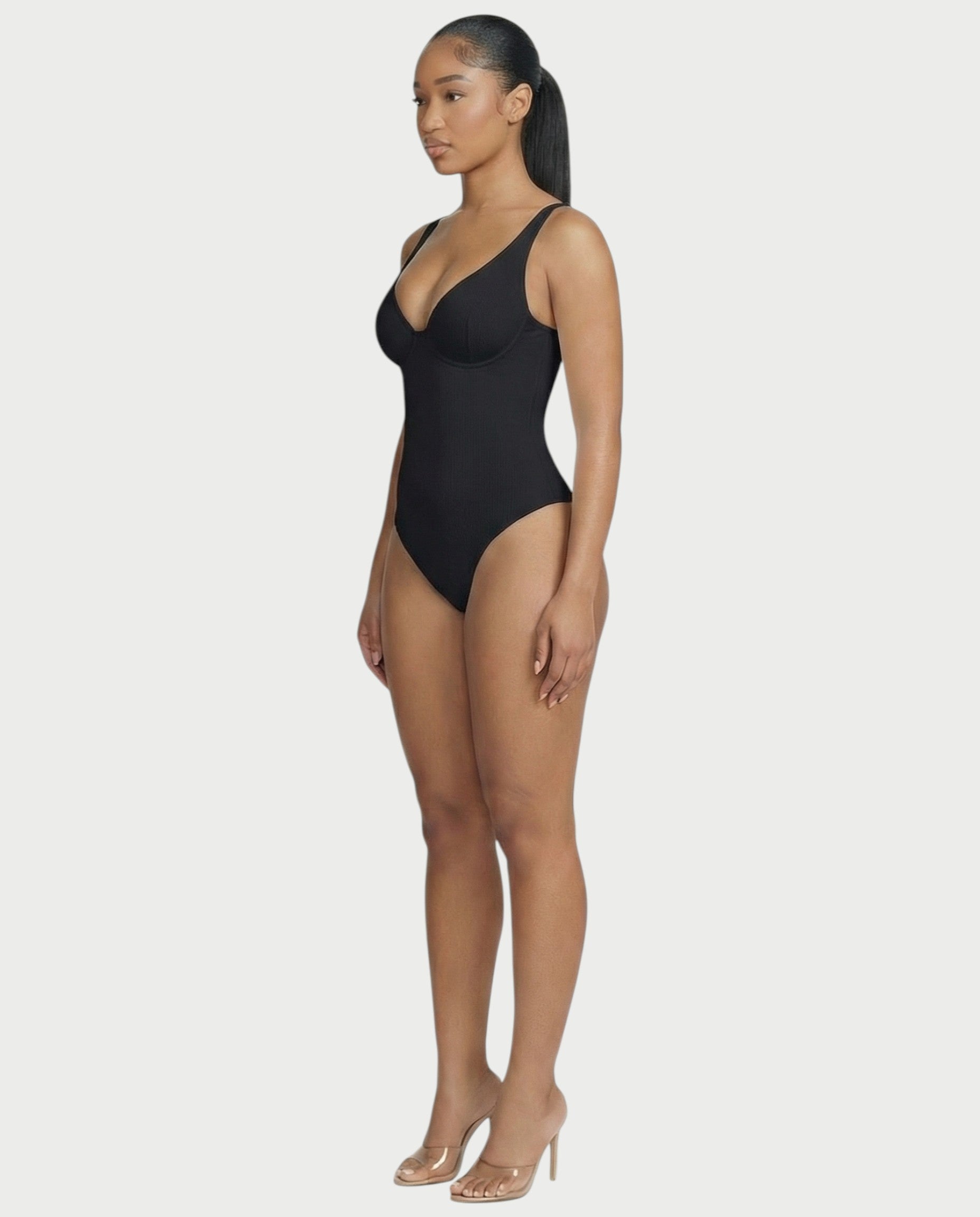 Deep-V Neck Shapewear Bodysuit