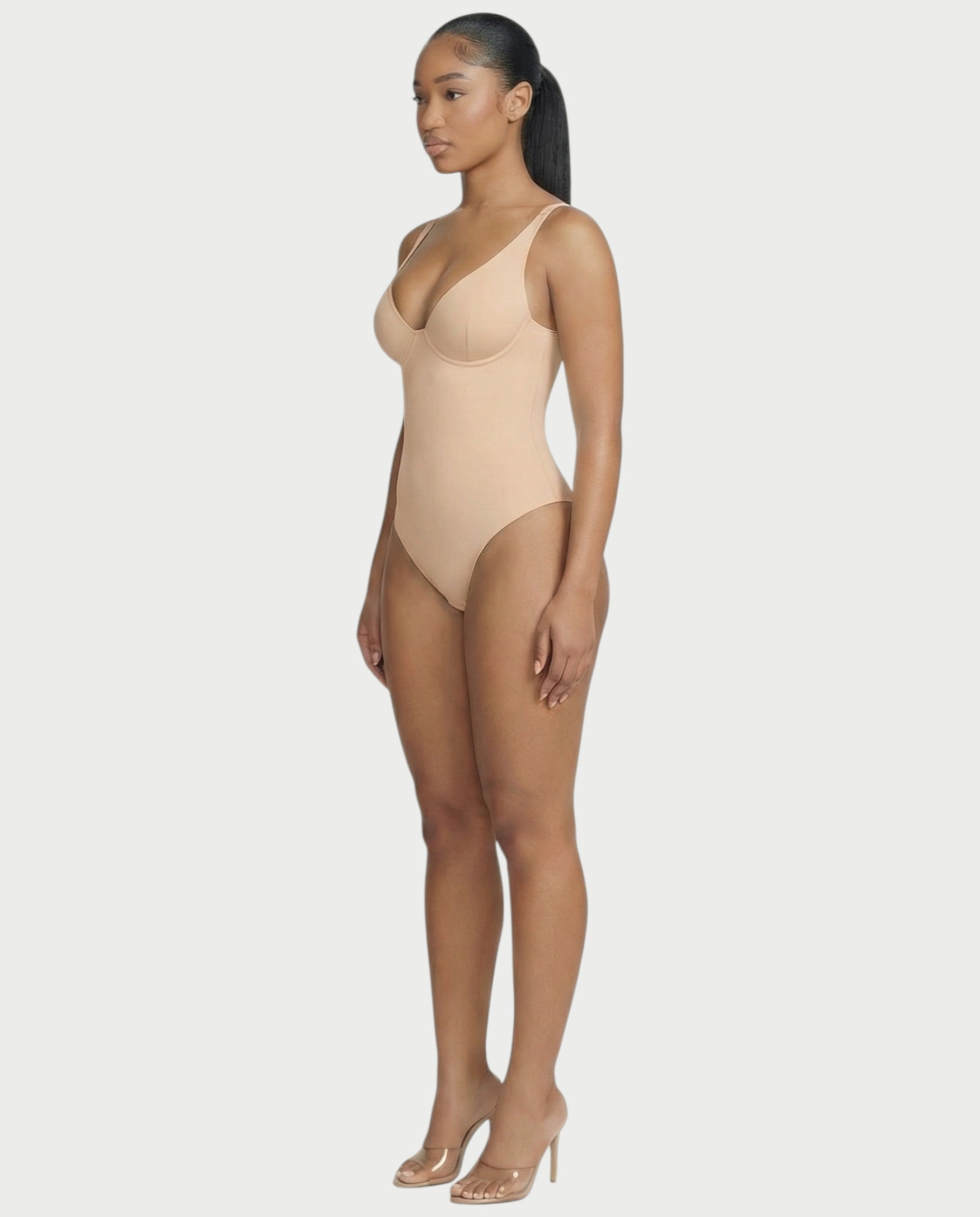 Deep-V Neck Shapewear Bodysuit