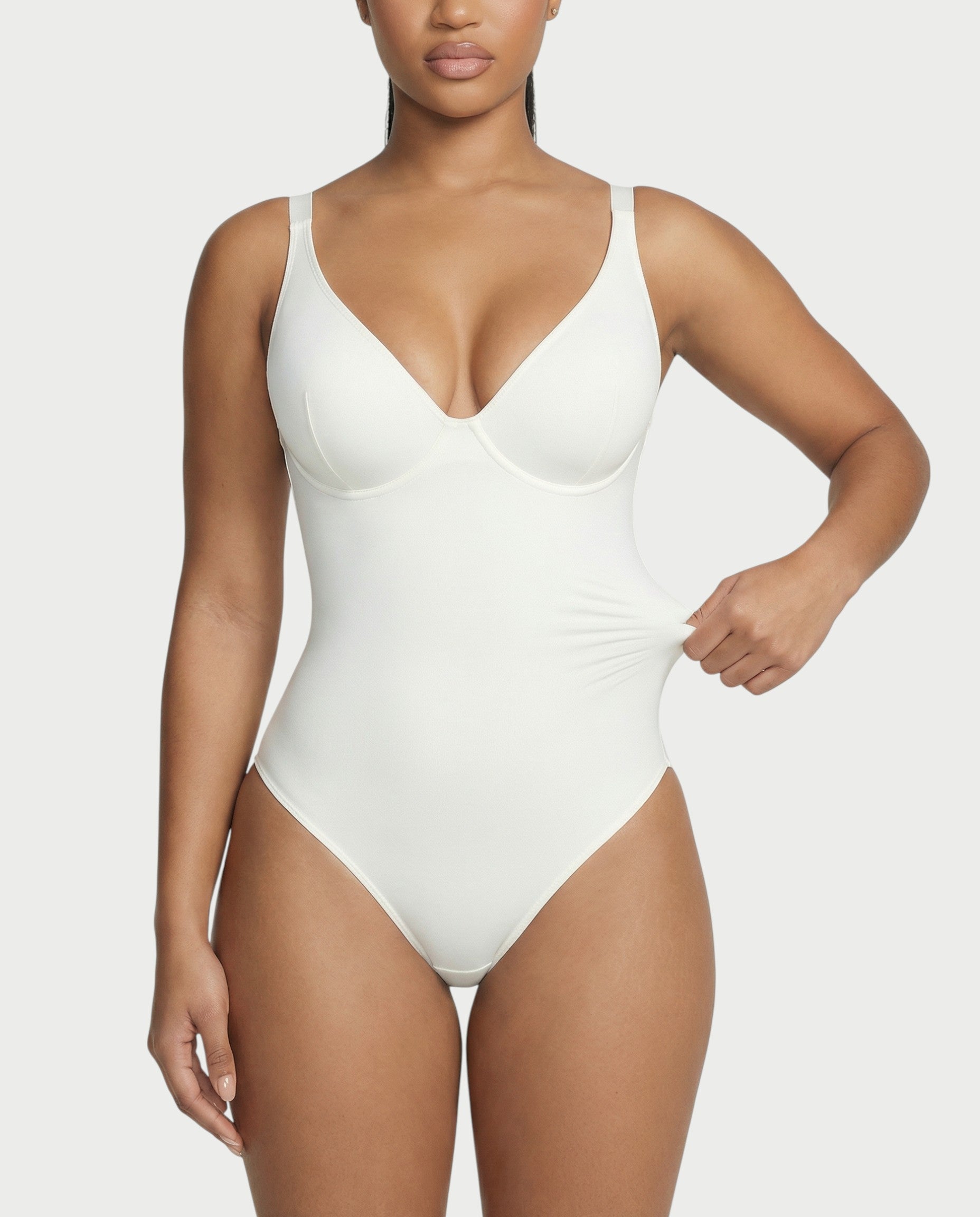 Deep-V Neck Shapewear Bodysuit