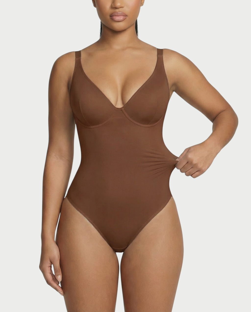 Deep-V Neck Shapewear Bodysuit