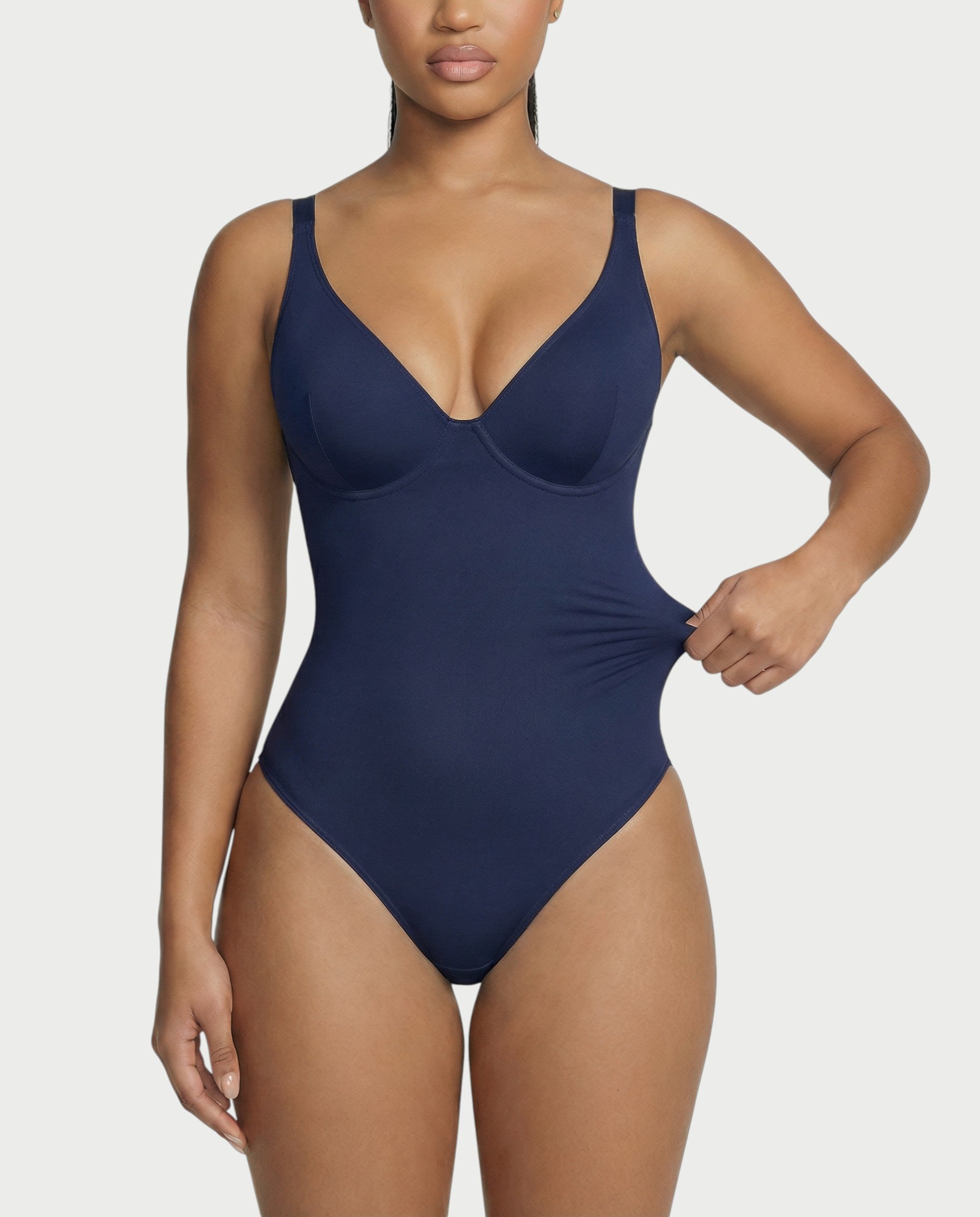 Deep-V Neck Shapewear Bodysuit