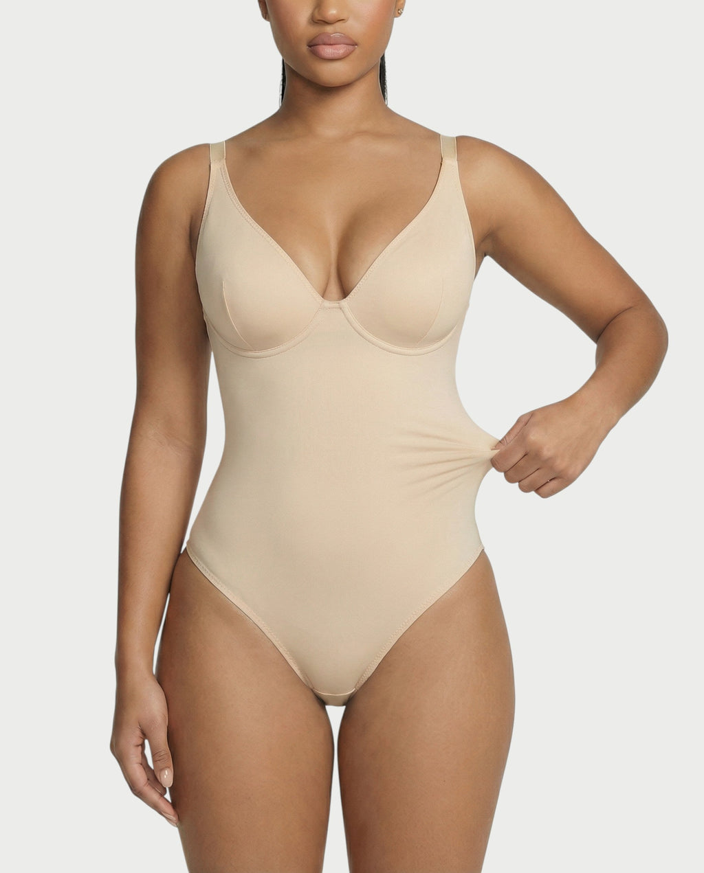 Deep-V Neck Shapewear Bodysuit
