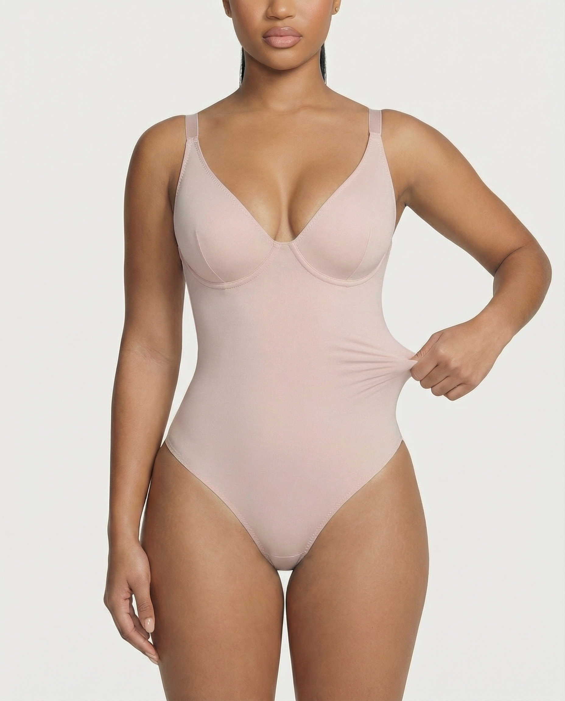 Deep-V Neck Shapewear Bodysuit