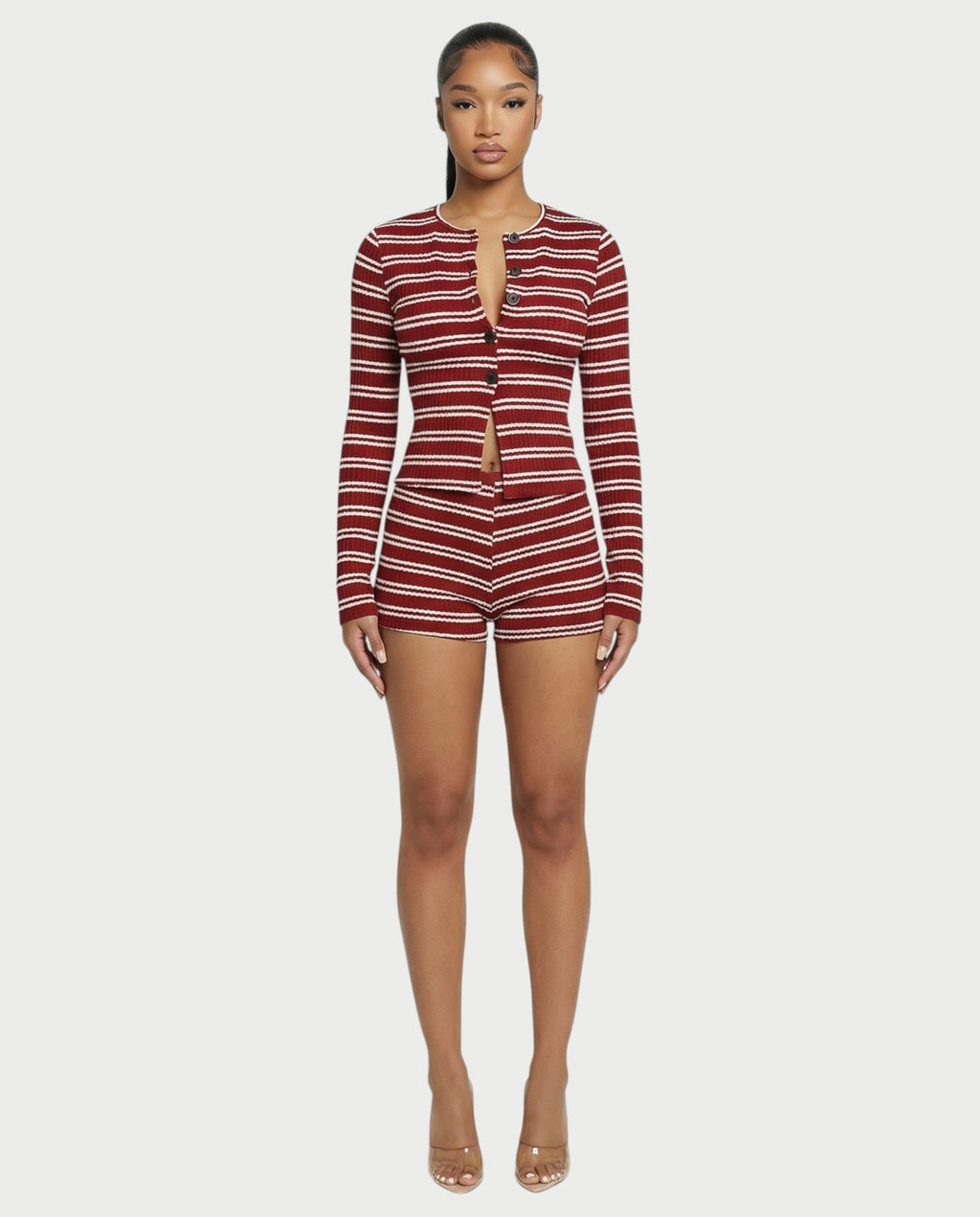 WAVERLY Stripe Waffle-Knit Set