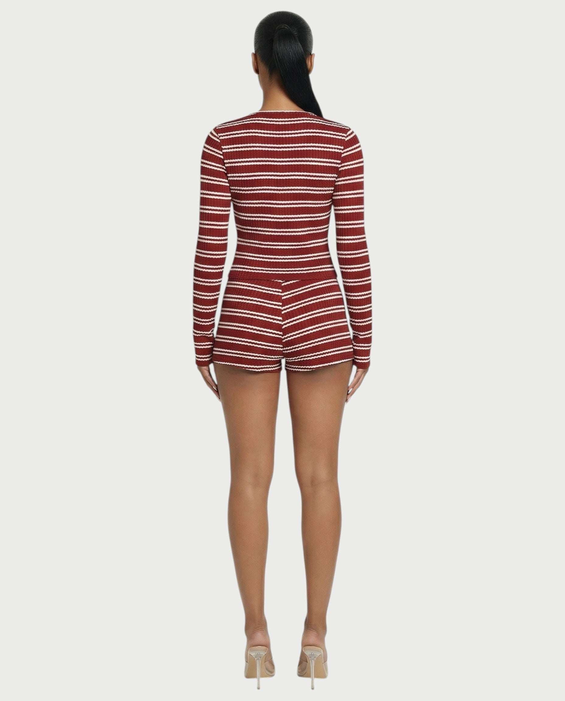 WAVERLY Stripe Waffle-Knit Set