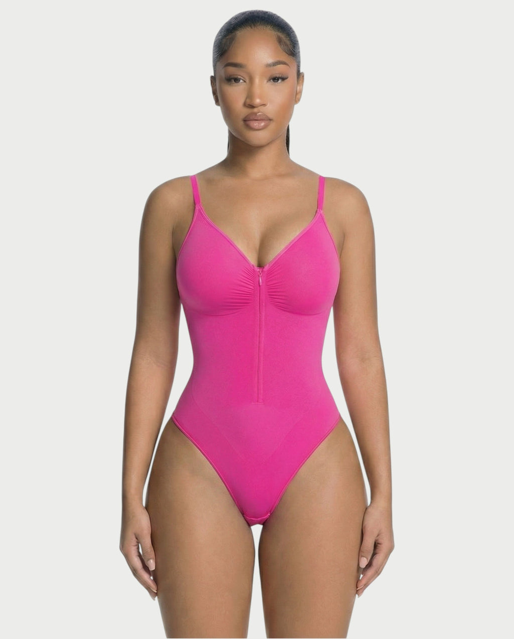 Seamless Strong Compression Zip Front Bodysuit