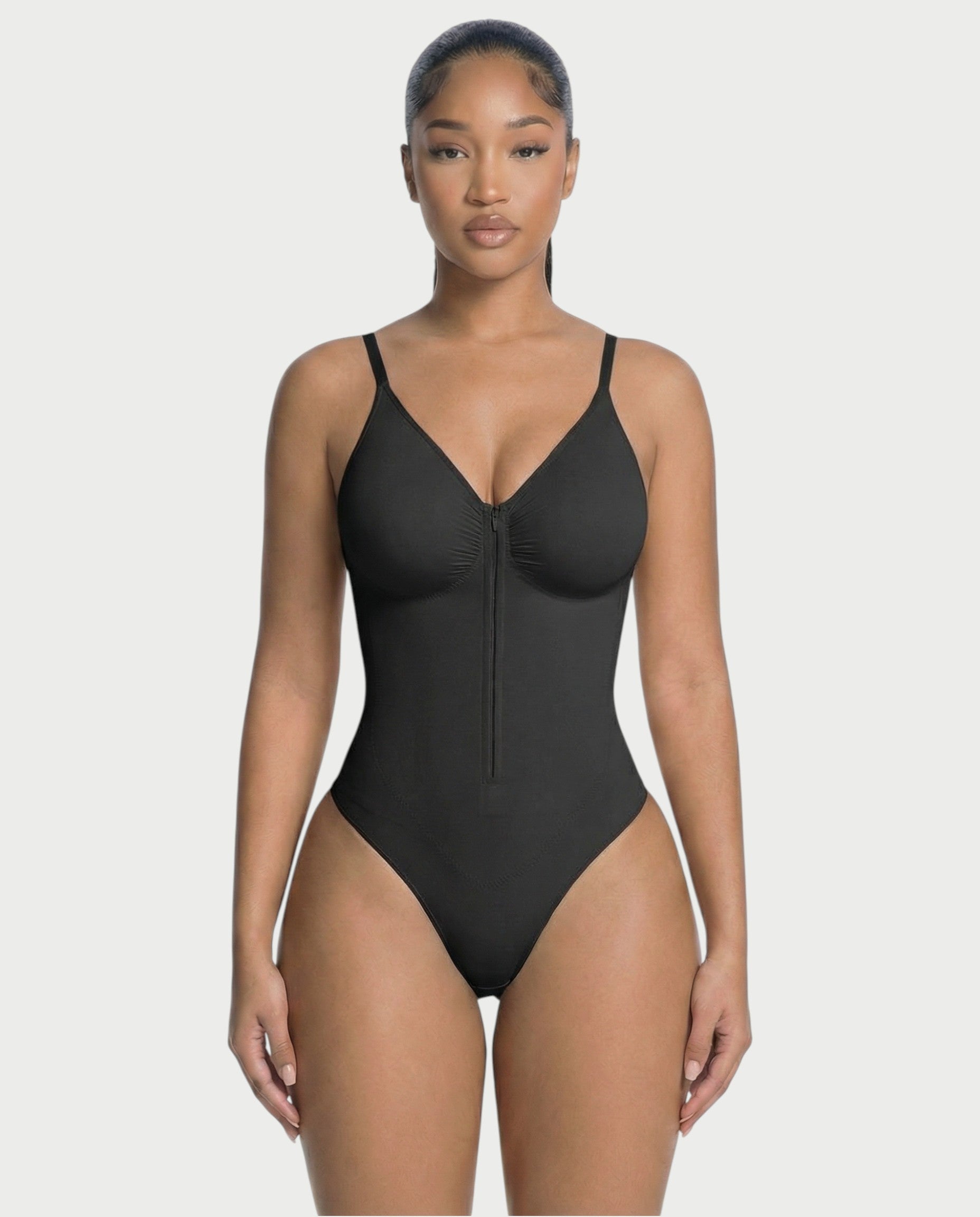 Seamless Strong Compression Zip Front Bodysuit