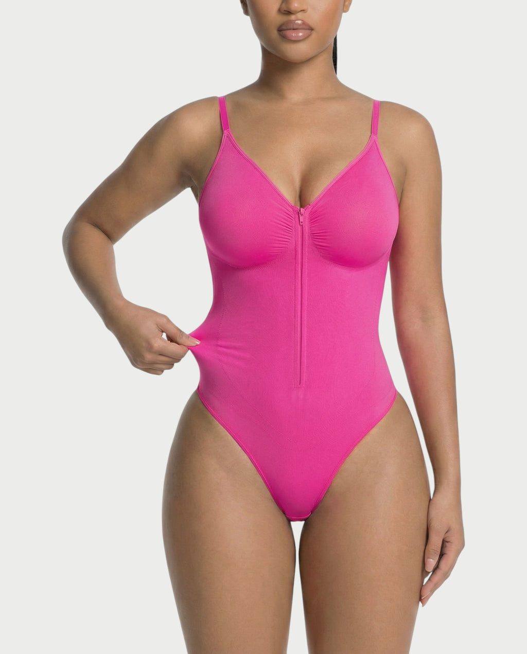 Seamless Strong Compression Zip Front Bodysuit