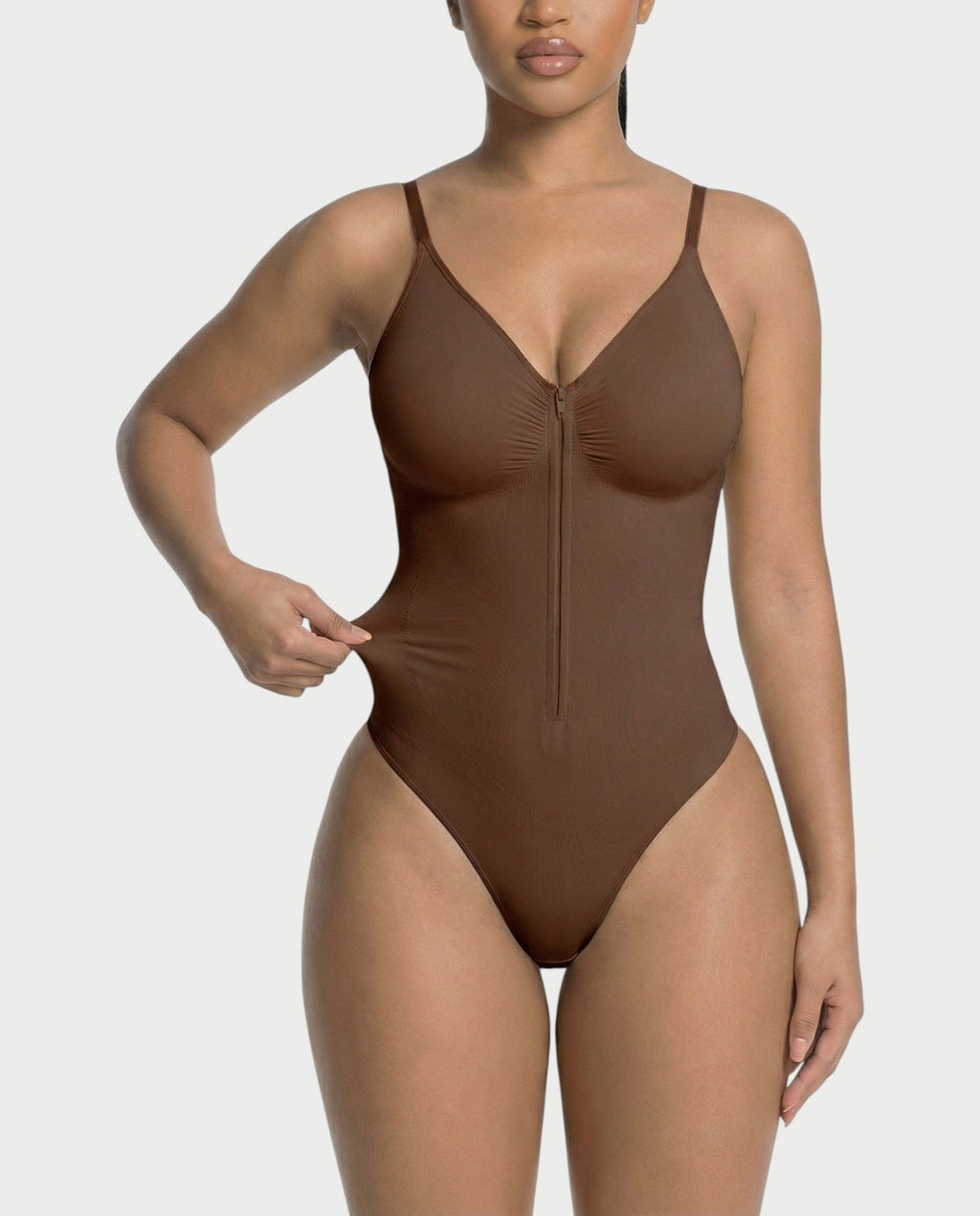 Seamless Strong Compression Zip Front Bodysuit