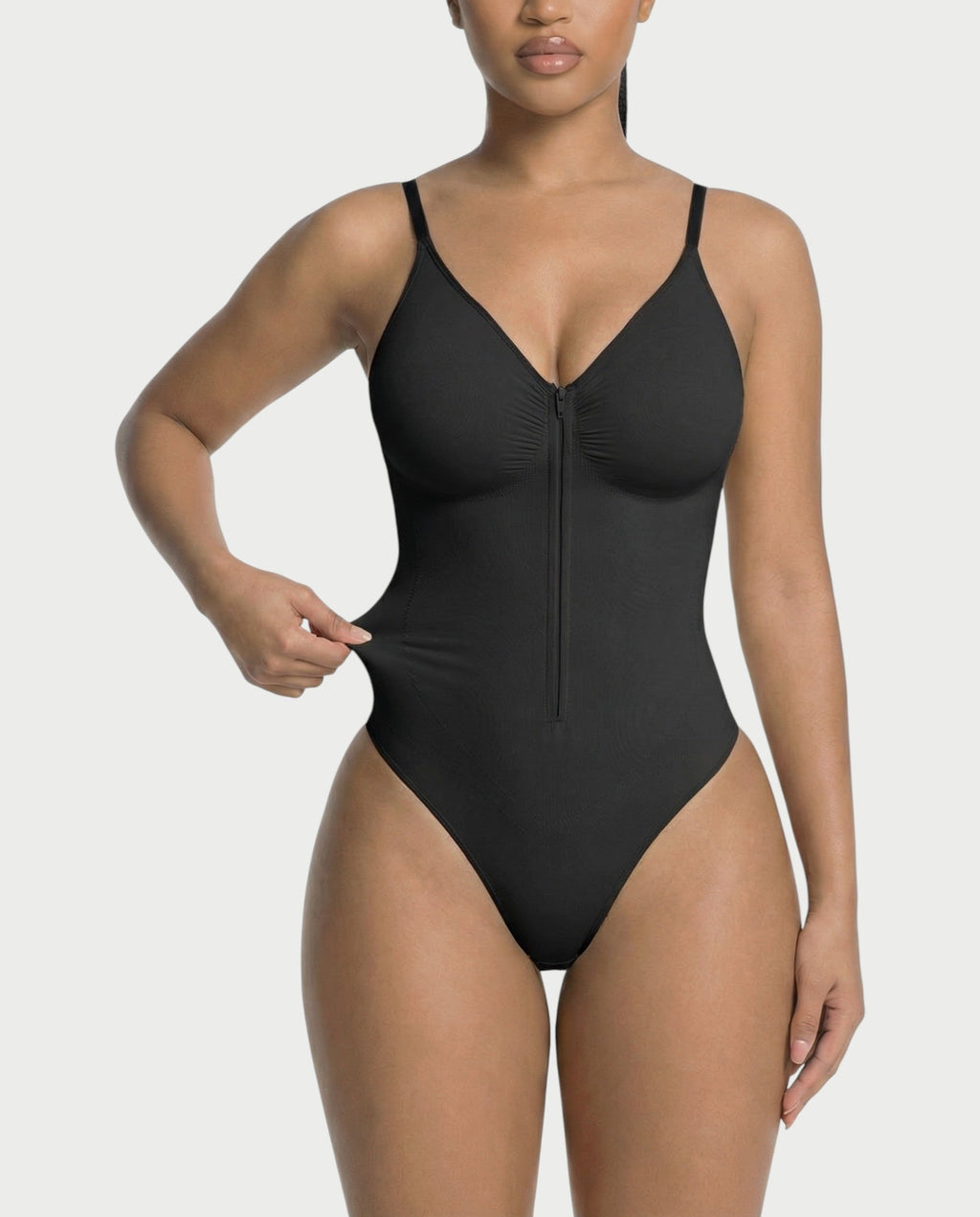 Seamless Strong Compression Zip Front Bodysuit
