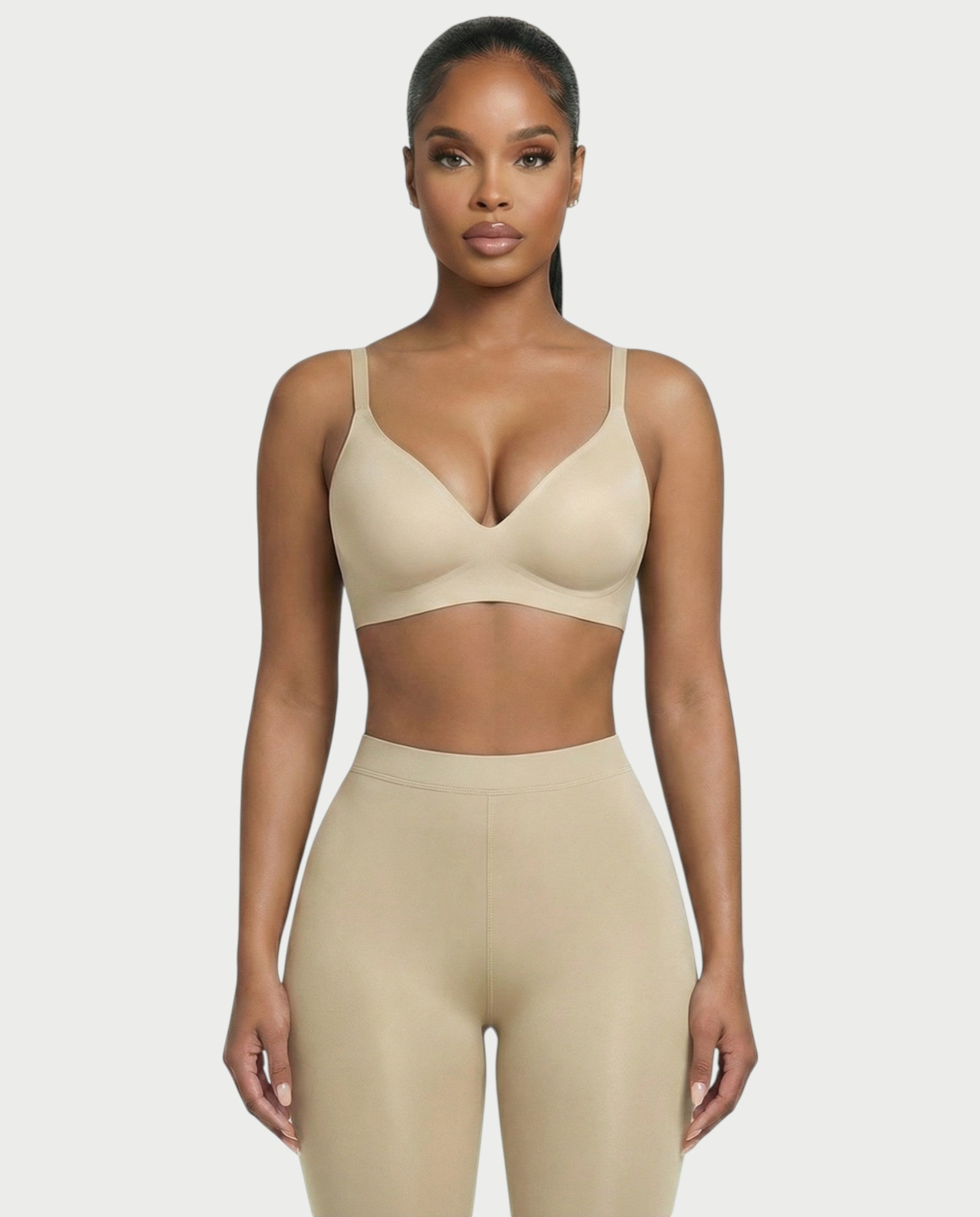 AKIANA Seamless Deep-V Jelly Bra