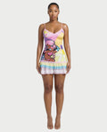 ZUZU Y2K Ruffle Hem Lace Mini Dress