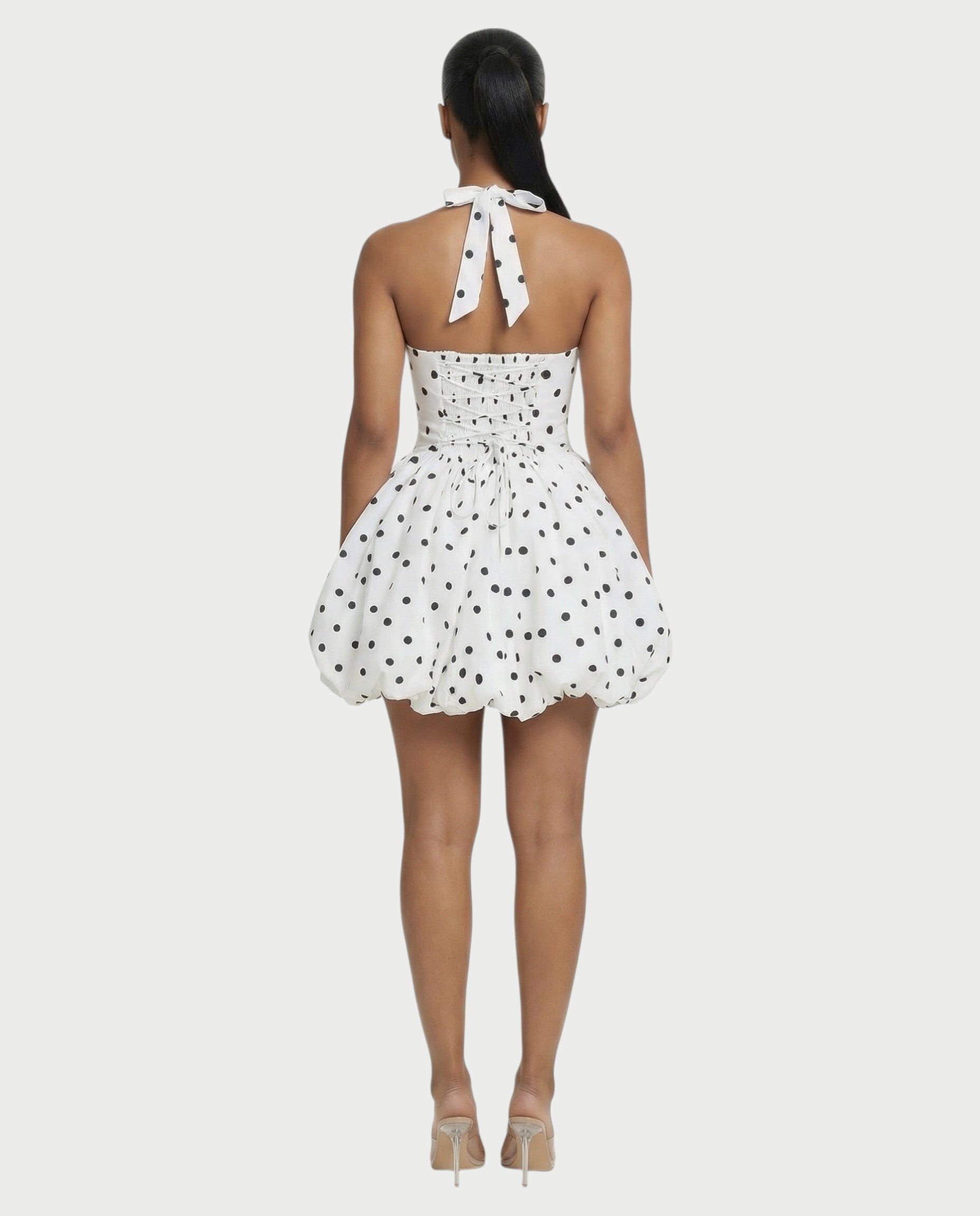 PHILIPPA Polka Dot Bubble Skirt Mini Dress
