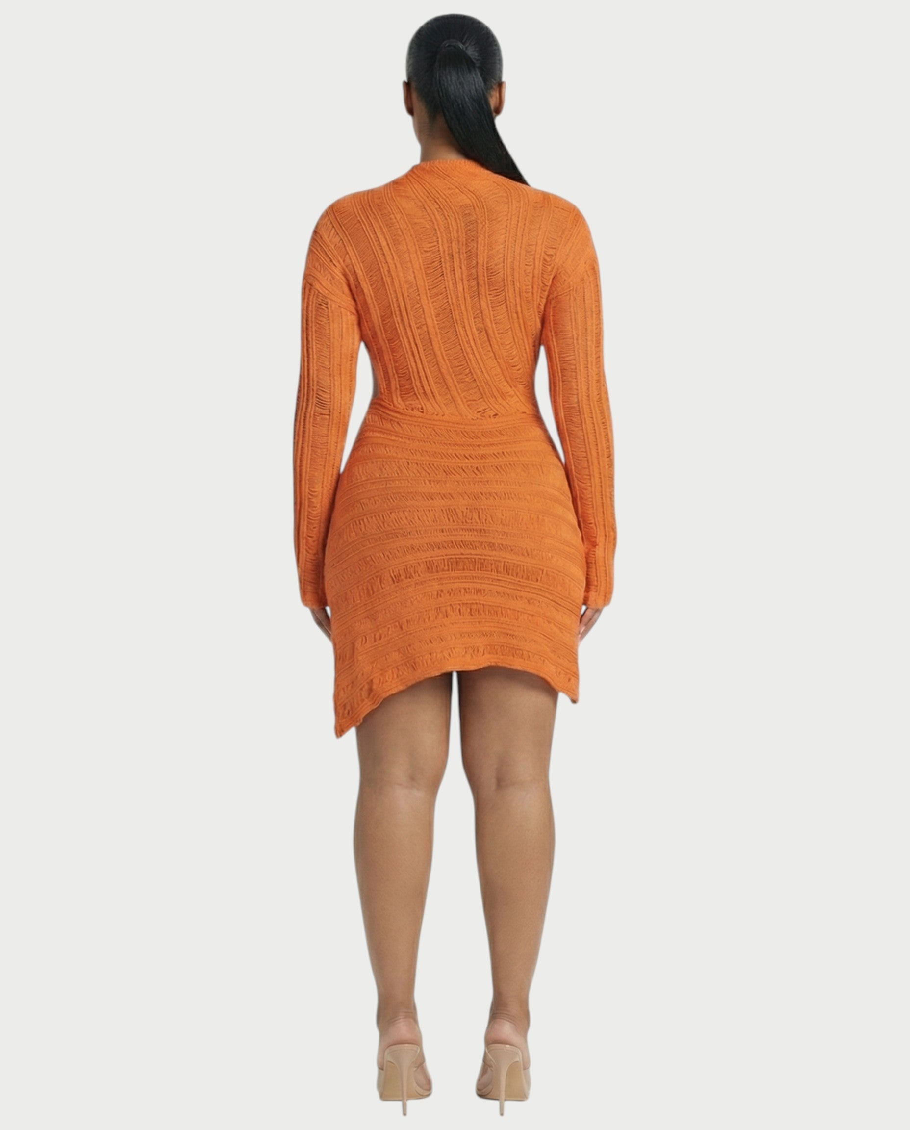 AROSA Asymmetric Knit Mini Dress