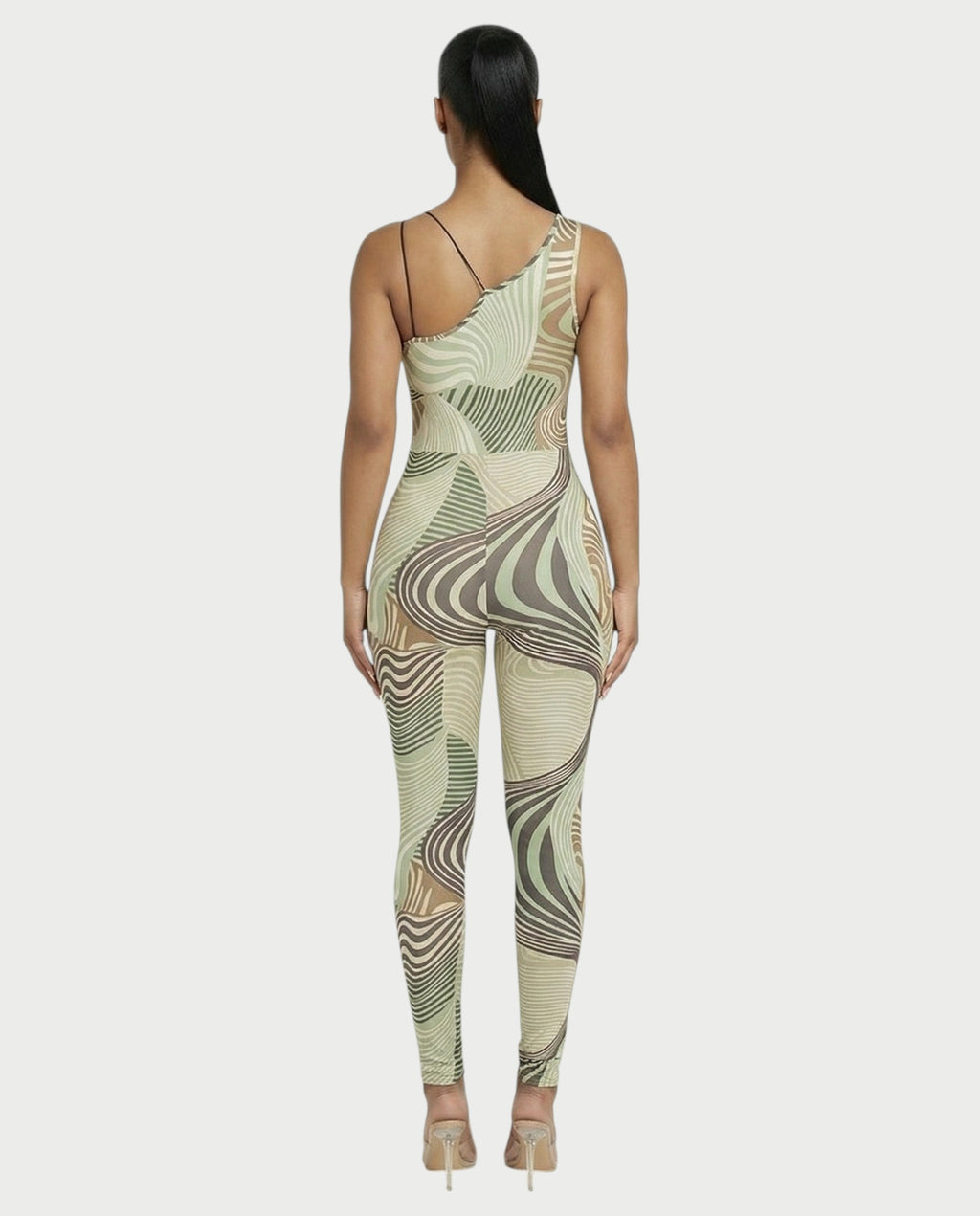 RUNEA Abstract Swirl Print Jumpsuit