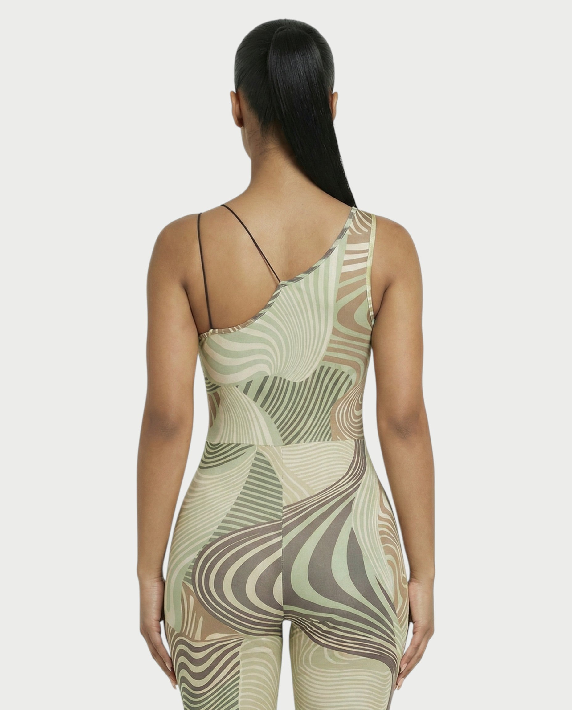 RUNEA Abstract Swirl Print Jumpsuit