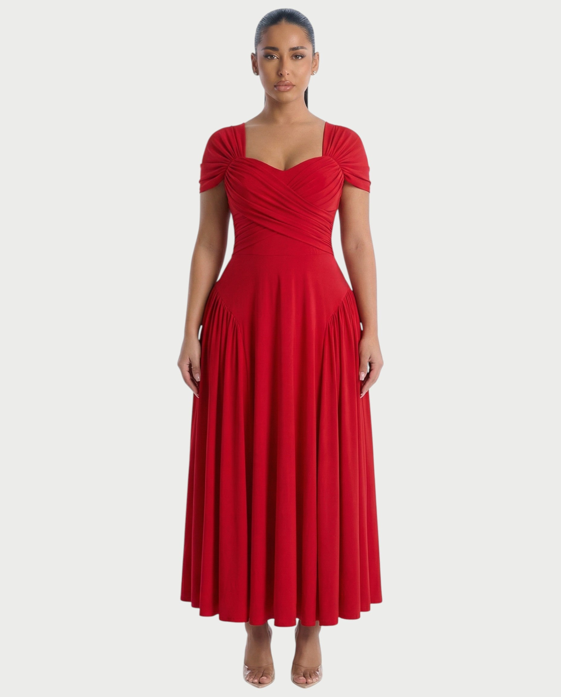 AVIRA Square Neck Maxi dress
