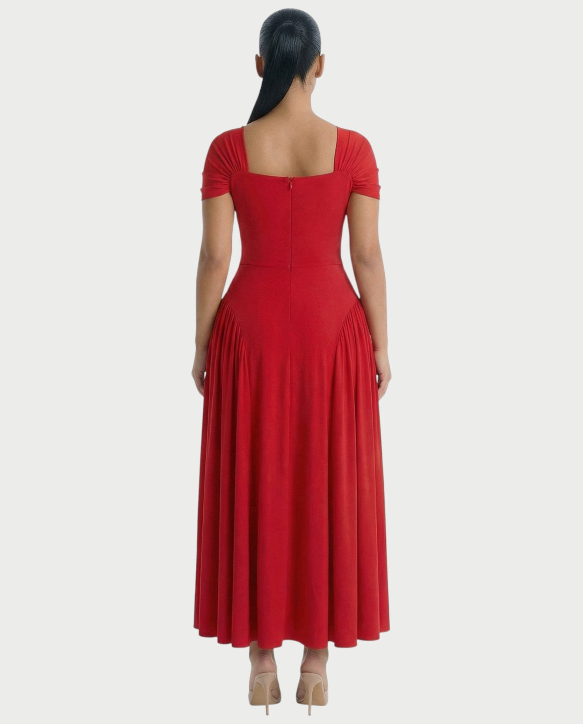 AVIRA Square Neck Maxi dress