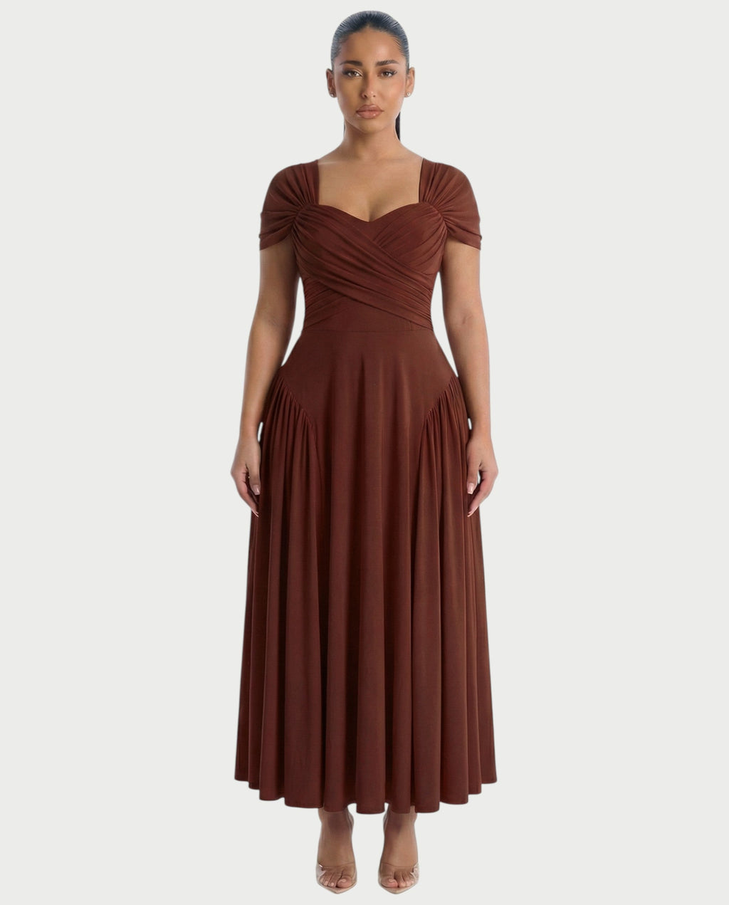 AVIRA Square Neck Maxi dress