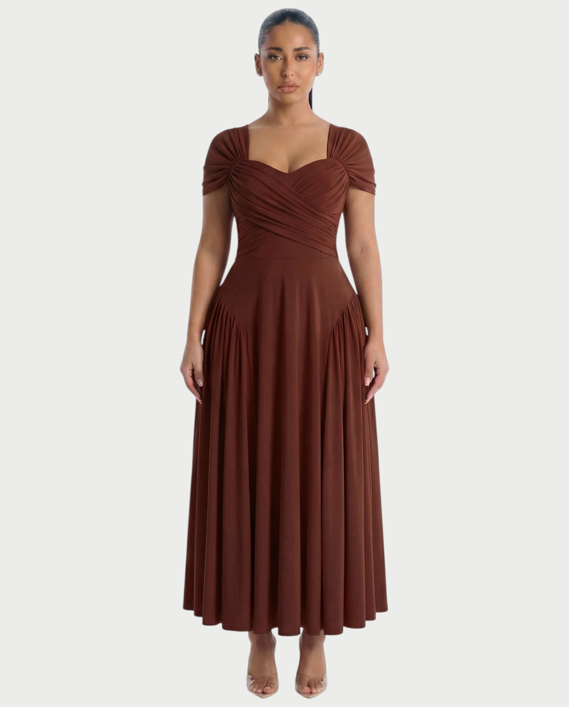 AVIRA Square Neck Maxi dress