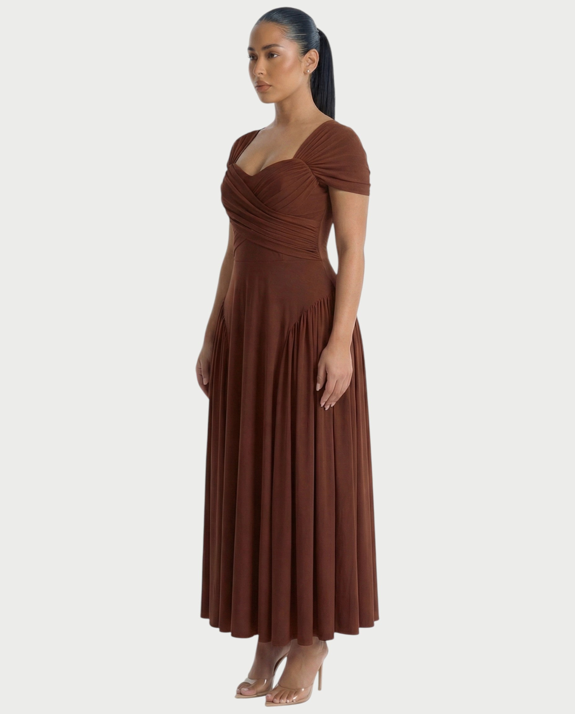 AVIRA Square Neck Maxi dress
