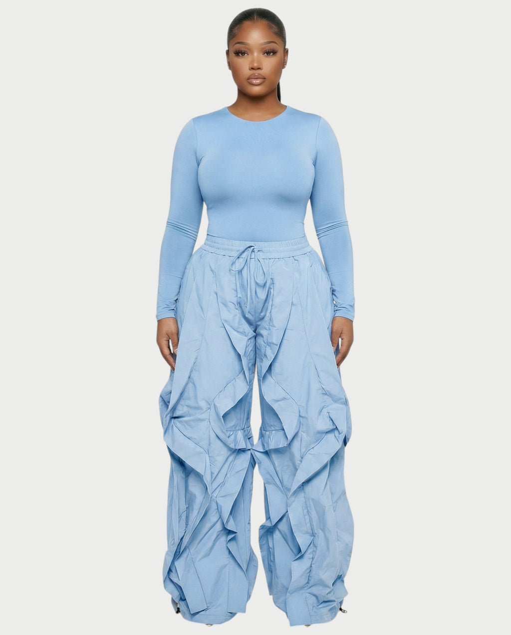 SILVA Sculpting Top & Wide-Leg Cargo Pants Set