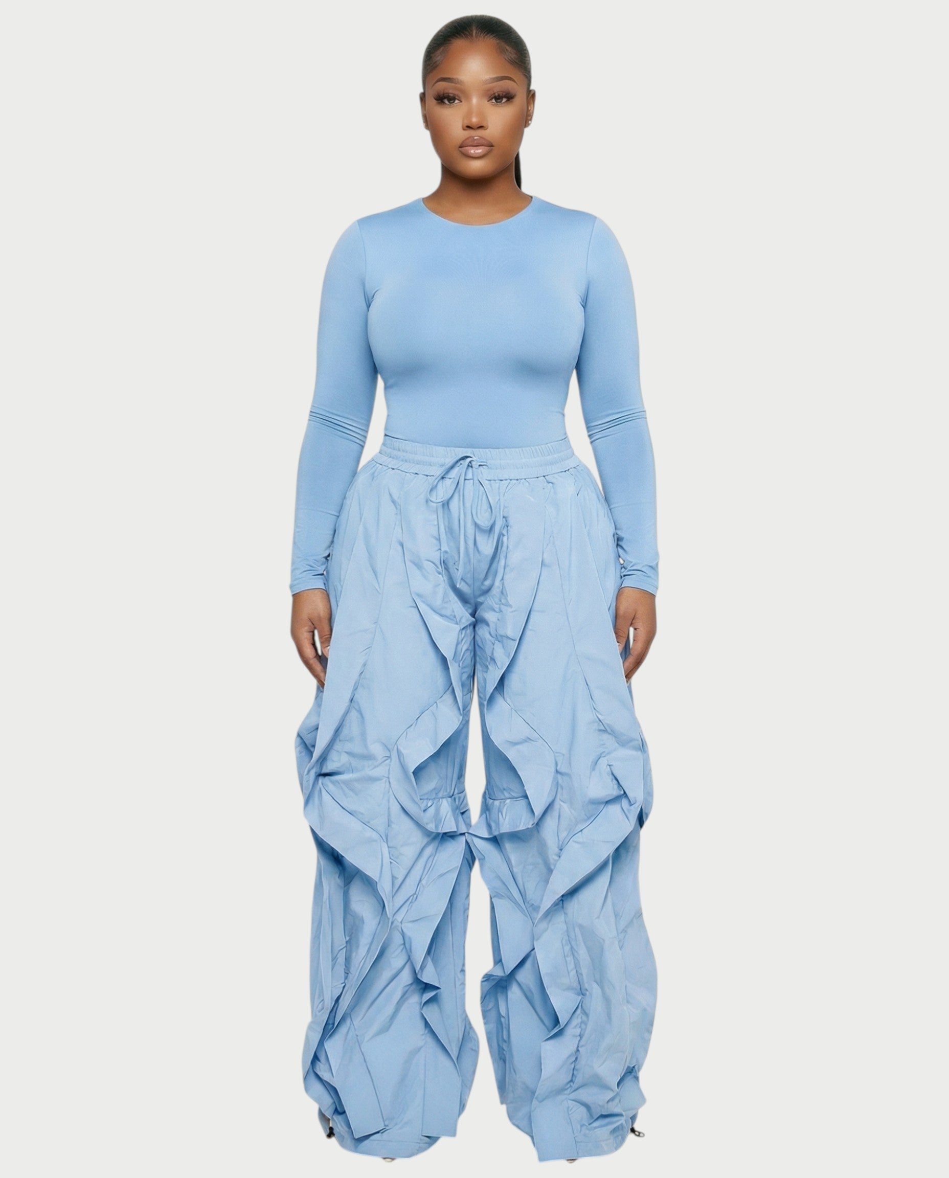 SILVA Sculpting Top & Wide-Leg Cargo Pants Set