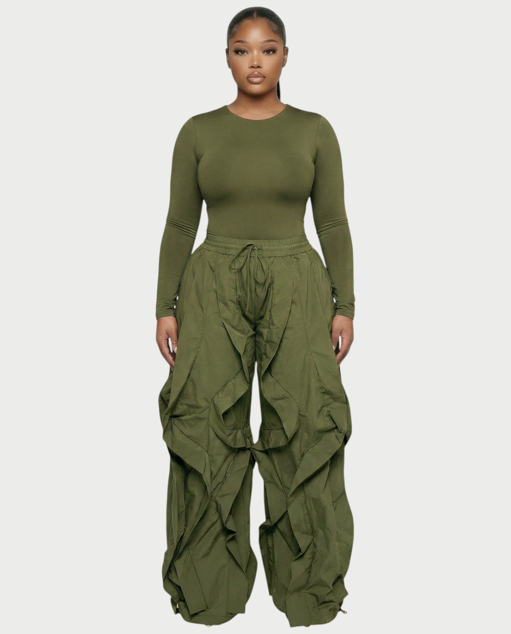 SILVA Sculpting Top & Wide-Leg Cargo Pants Set