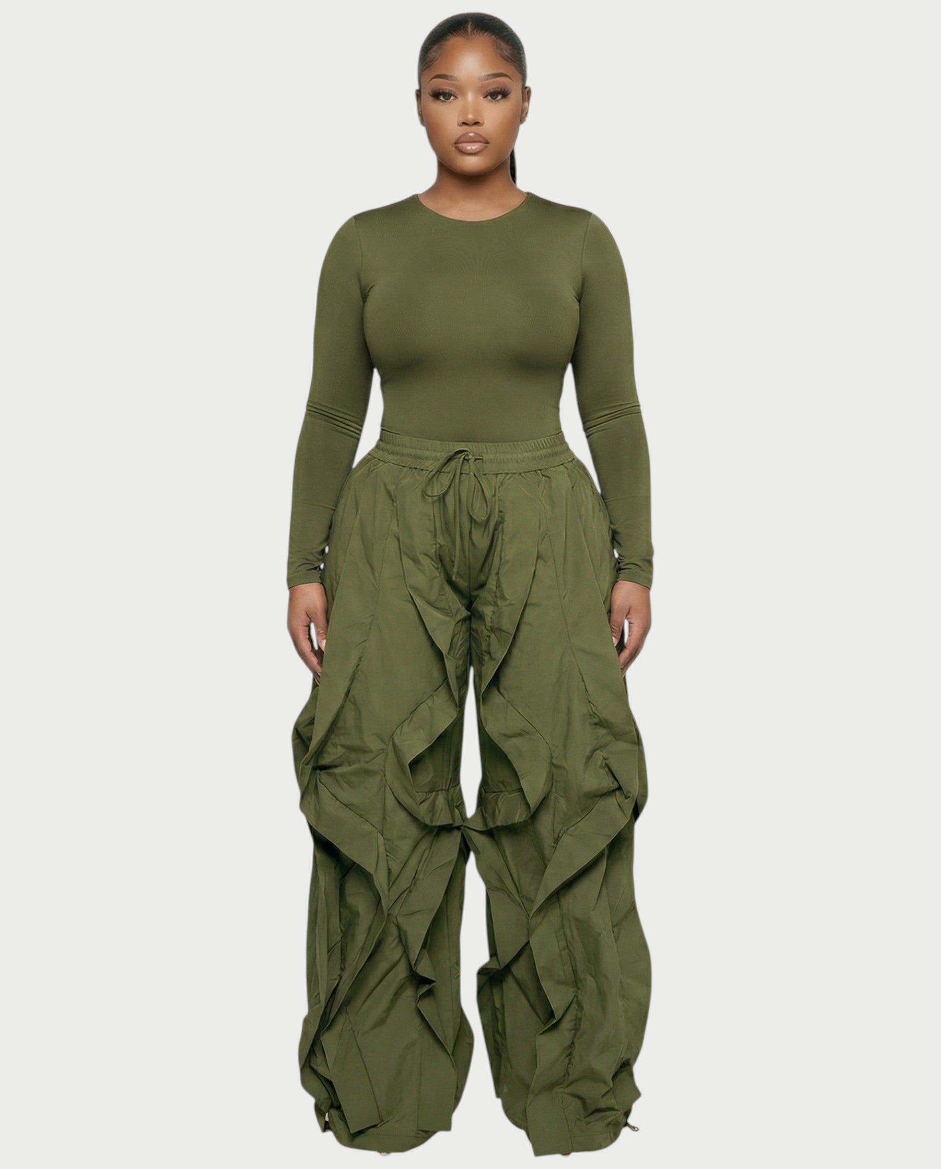 SILVA Sculpting Top & Wide-Leg Cargo Pants Set
