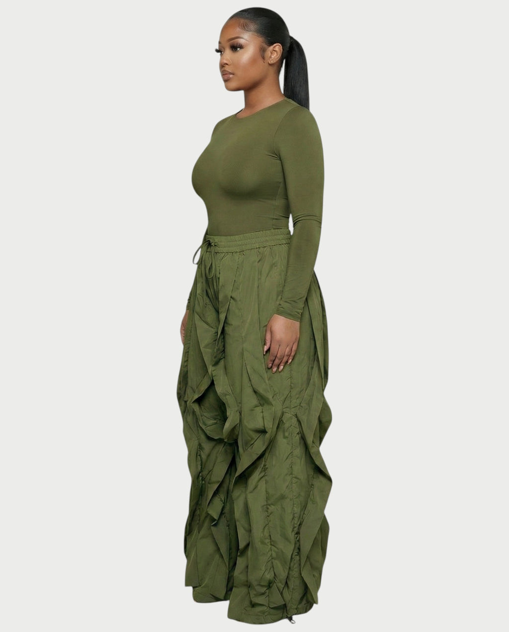 SILVA Sculpting Top & Wide-Leg Cargo Pants Set