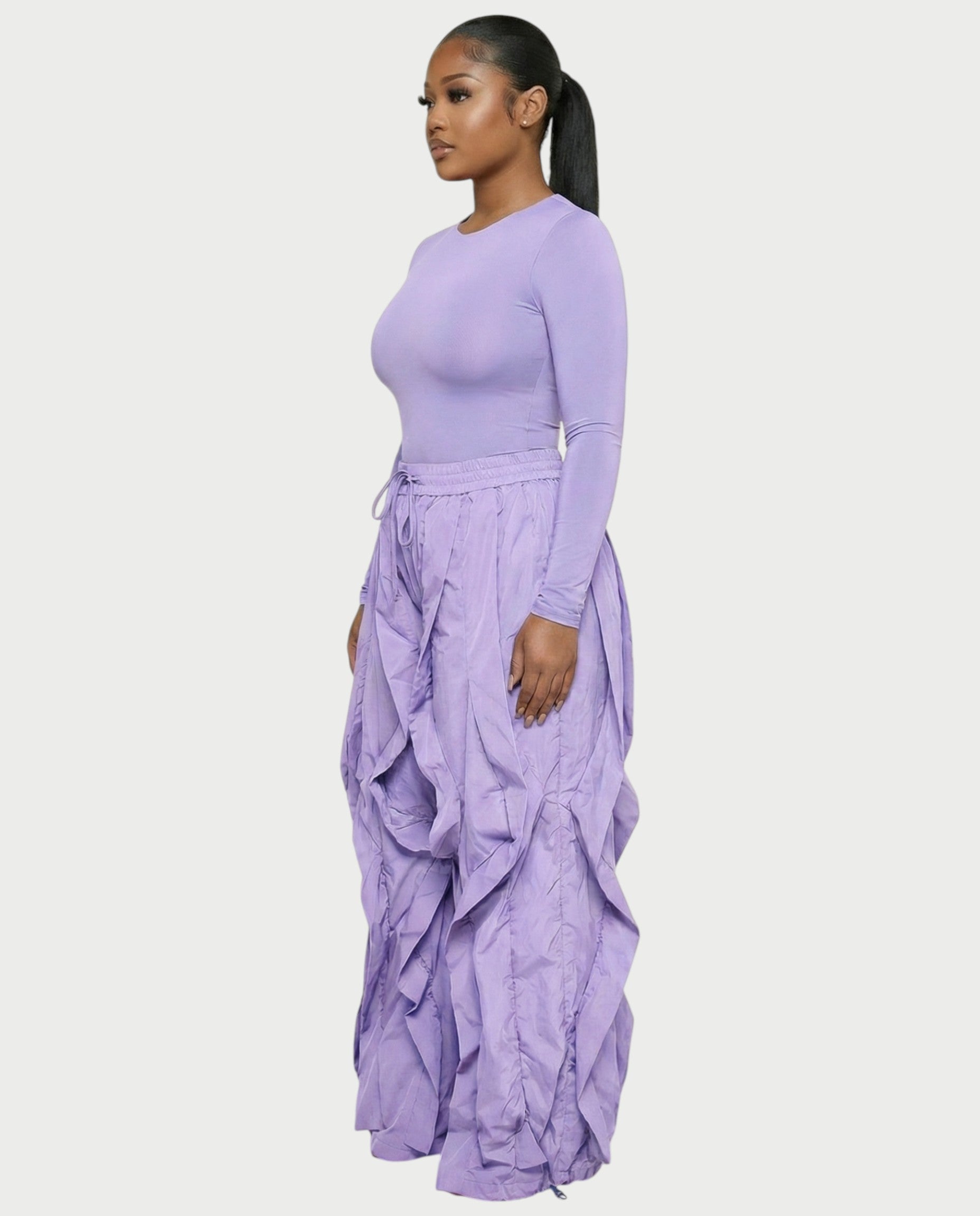 SILVA Sculpting Top & Wide-Leg Cargo Pants Set