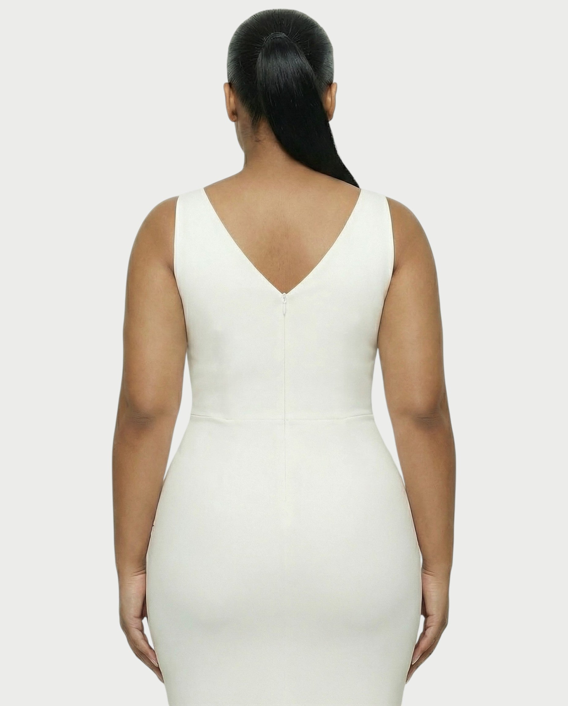 KAELA Corset Side-Slit Maxi Dress