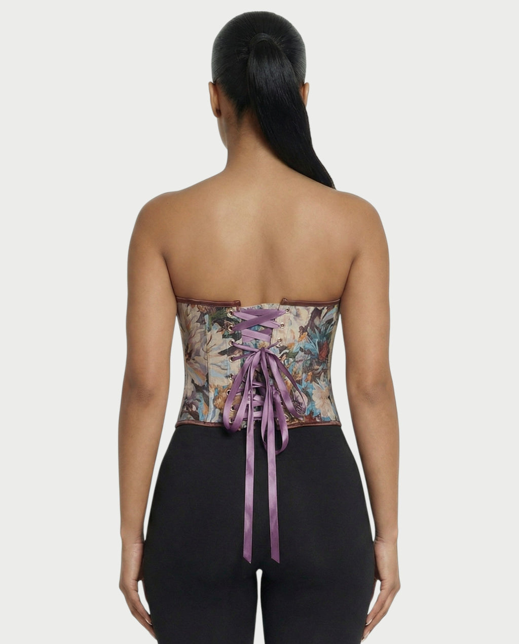NUSA Floral Tapestry Corset Top