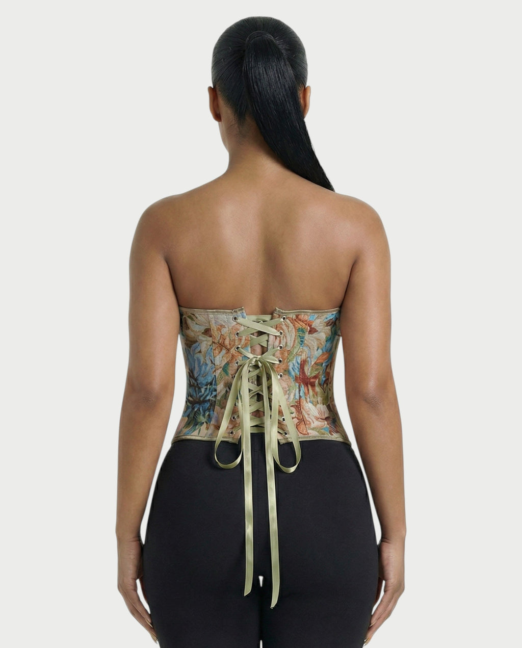 FABLE Floral Tapestry Corset Top